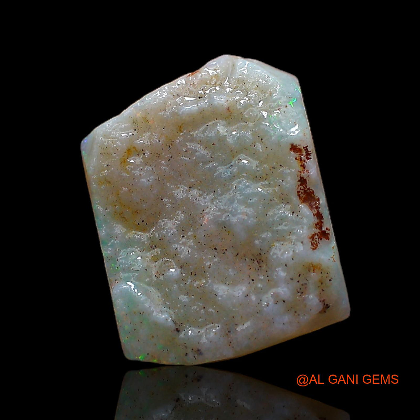 Natural Fire Opal Gemstone 4.00 Cts Loose Fancy Rough From Australia 13x10x3 mm RC-543