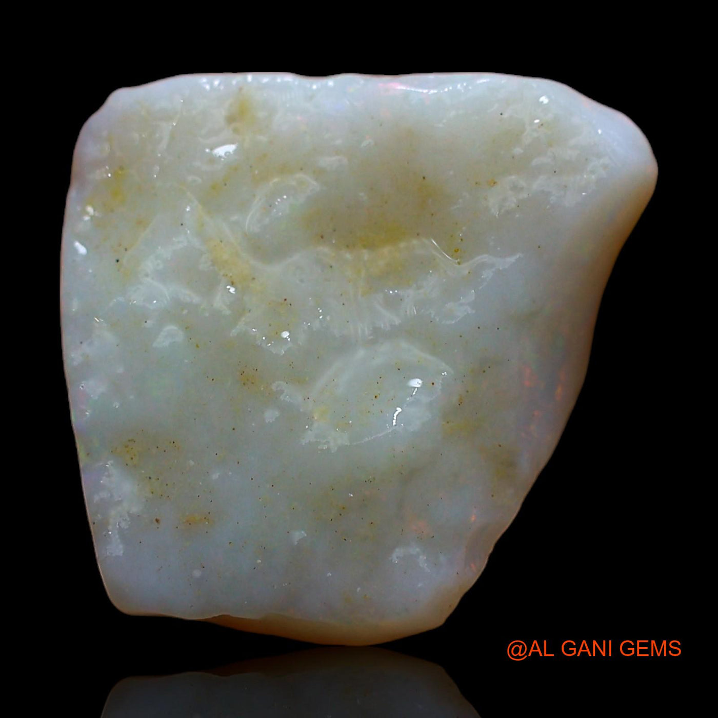 Natural Untreated Fire Opal Loose Gemstone Fancy Rough From Australia 4.00 Cts 13x13x3 mm RC-557