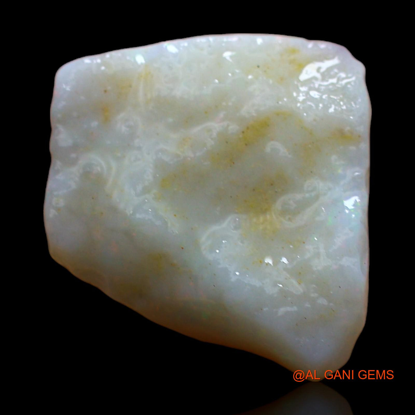 Natural Untreated Fire Opal Loose Gemstone Fancy Rough From Australia 4.00 Cts 13x13x3 mm RC-557