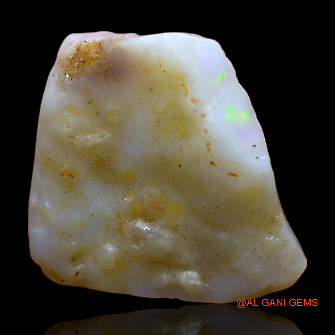 Natural Untreated Fire Opal Loose Gemstone Fancy Rough From Australia 4.00 Cts 13x13x3 mm RC-557
