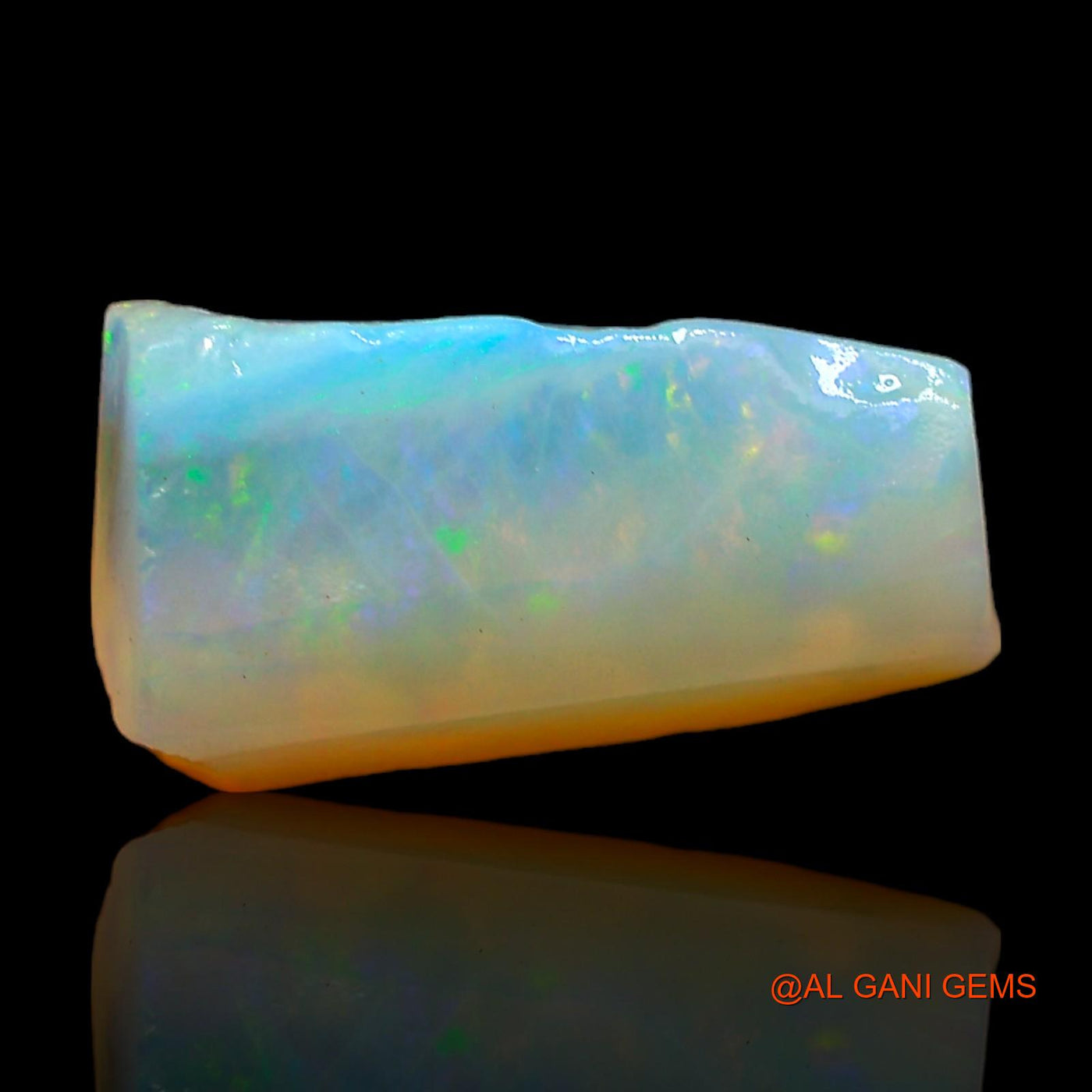 Natural Fire Opal Gemstone 3.00 Cts Loose Fancy Rough From Australia 14x7x4 mm RC-561