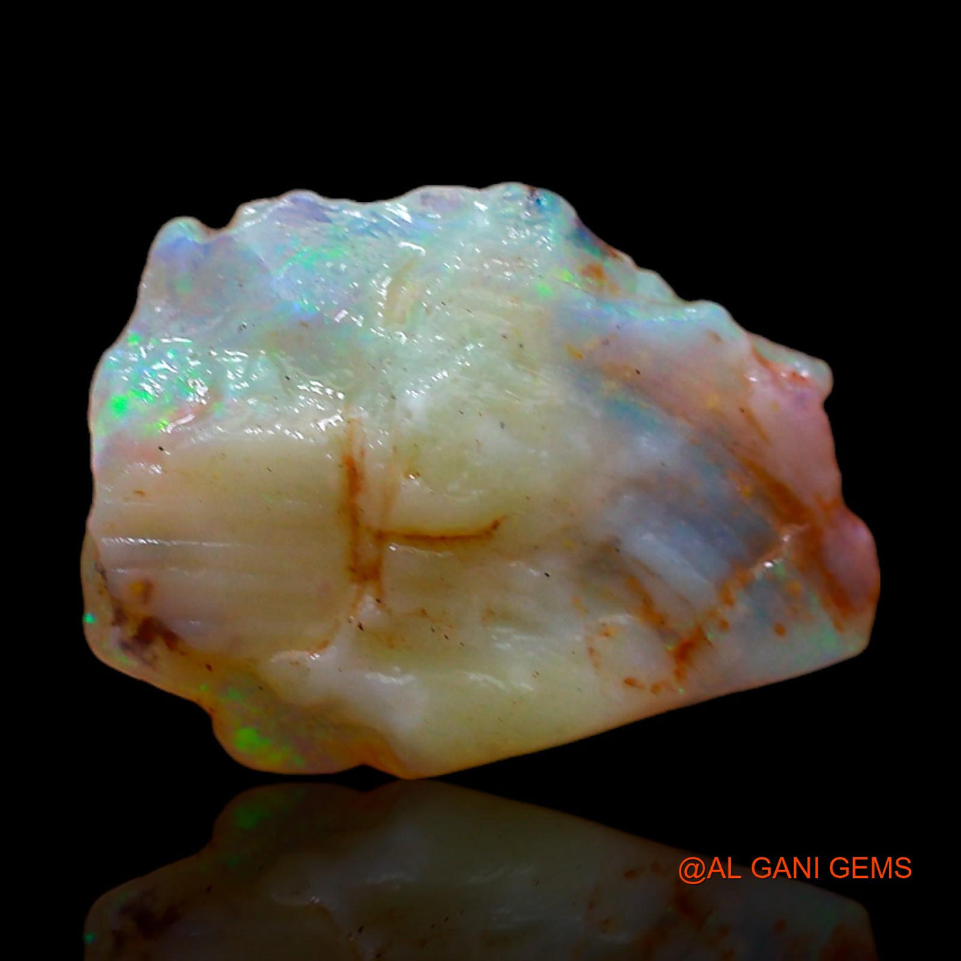 3.00 Cts Natural Australian Fire Opal Loose Gemstone Fancy Rough 13x10x4 mm RC-588