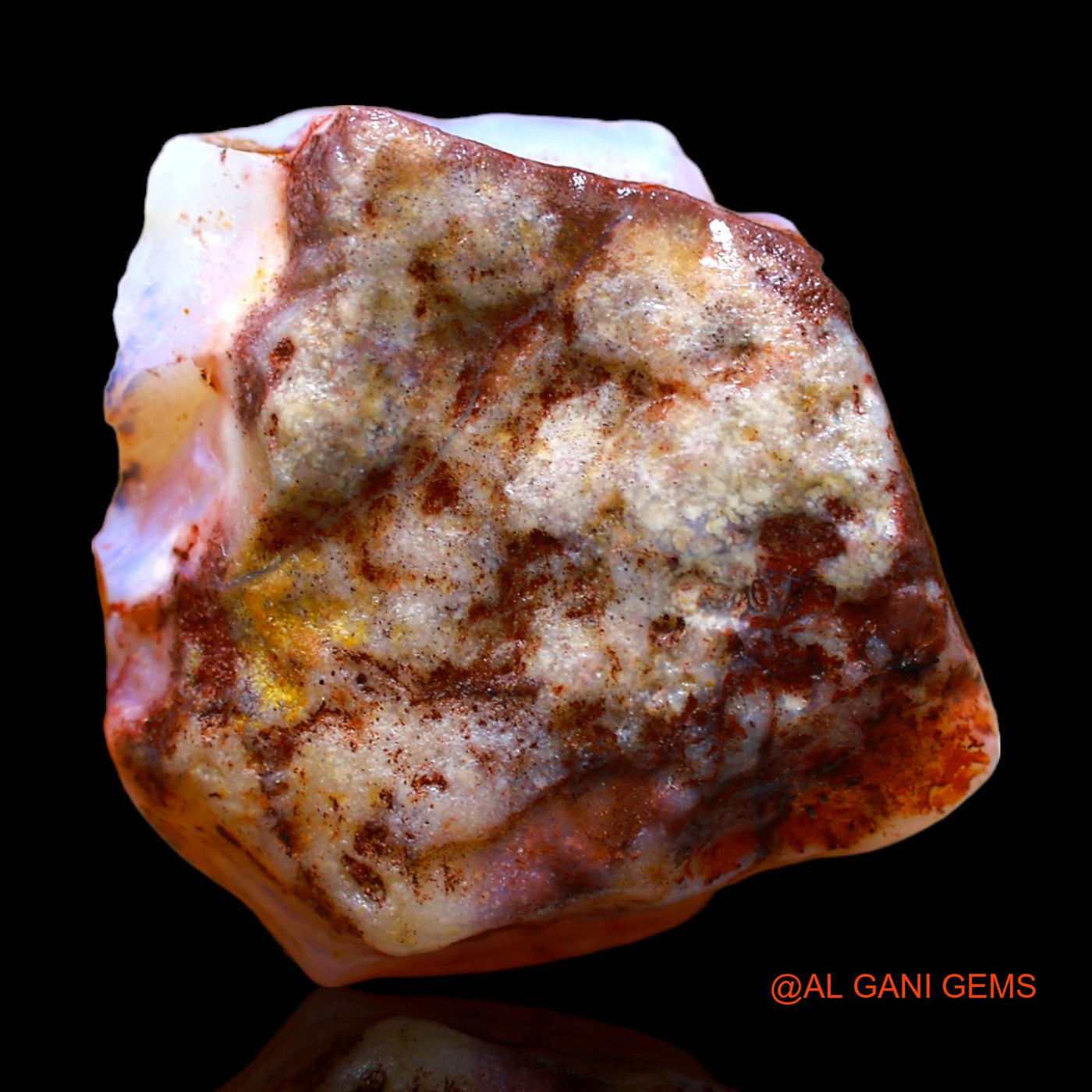 24.00 Cts Natural Australian Fire Opal Loose Gemstone Fancy Rough 22x19x11 mm RC-58