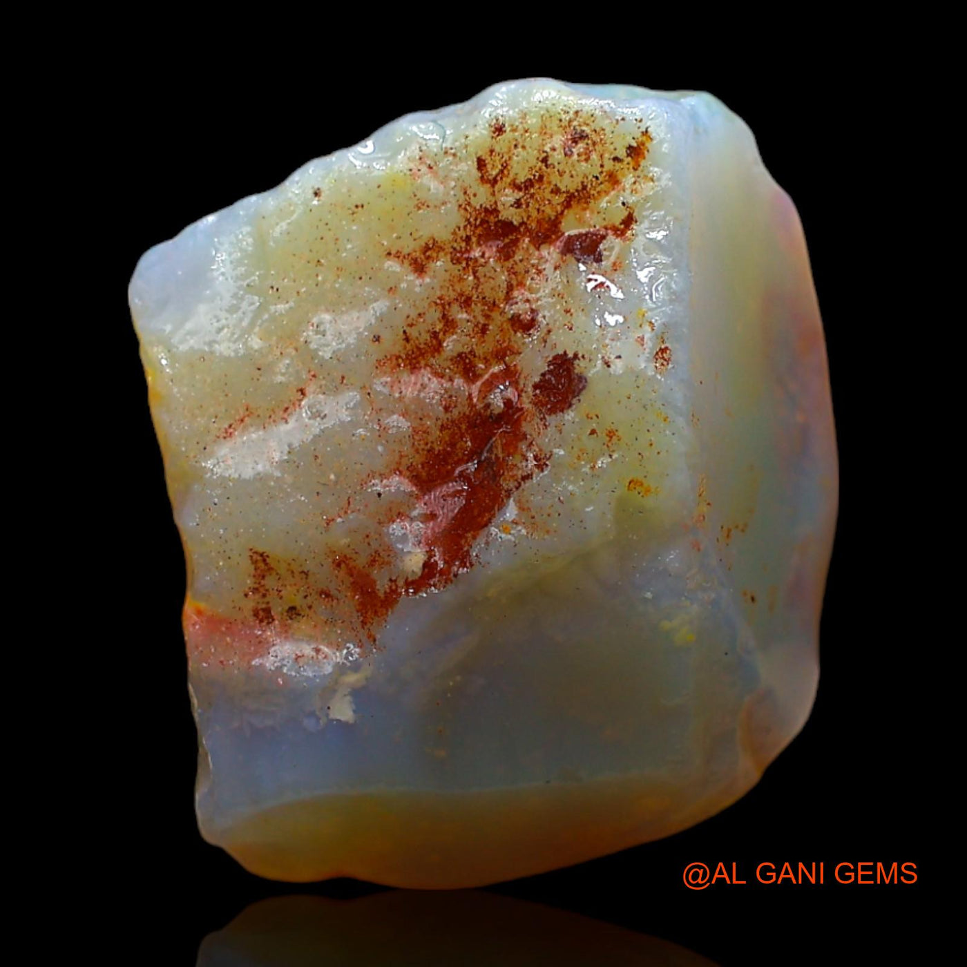 Natural Fire Opal Gemstone 20.00 Cts Loose Fancy Rough From Australia 19x16x11 mm RC-59