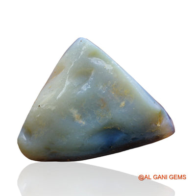 75.00 Cts Natural Australian Black Opal Loose Gemstone Fancy Cabochon 40x37x3 mm RC-5