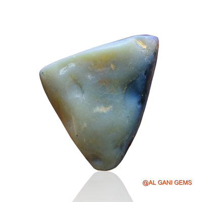 75.00 Cts Natural Australian Black Opal Loose Gemstone Fancy Cabochon 40x37x3 mm RC-5