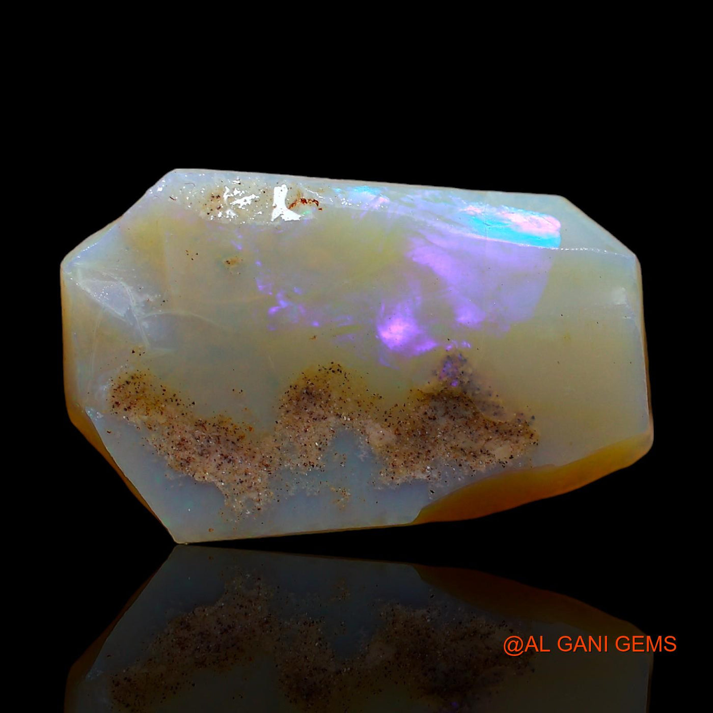 Natural Fire Opal Gemstone 9.00 Cts Loose Fancy Rough From Australia 22x14x4 mm RC-613