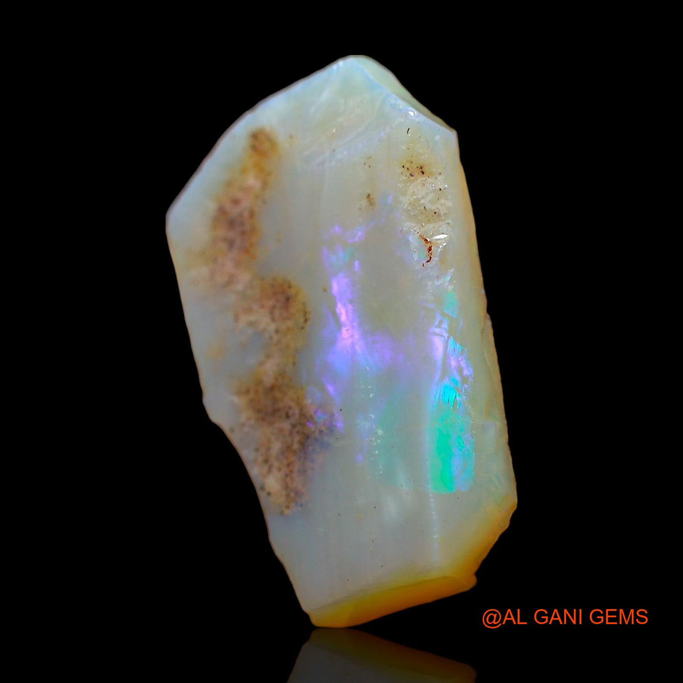 Natural Fire Opal Gemstone 9.00 Cts Loose Fancy Rough From Australia 22x14x4 mm RC-613