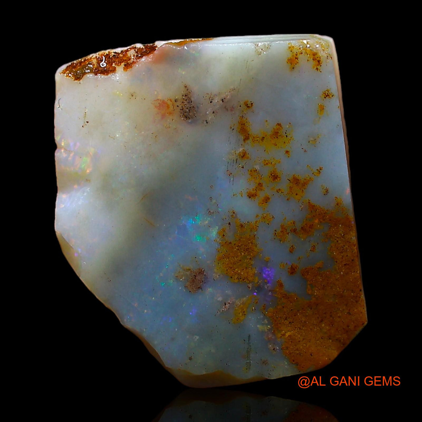 Natural Fire Opal Gemstone 12.00 Cts Loose Fancy Rough From Australia 17x15x5 mm RC-616