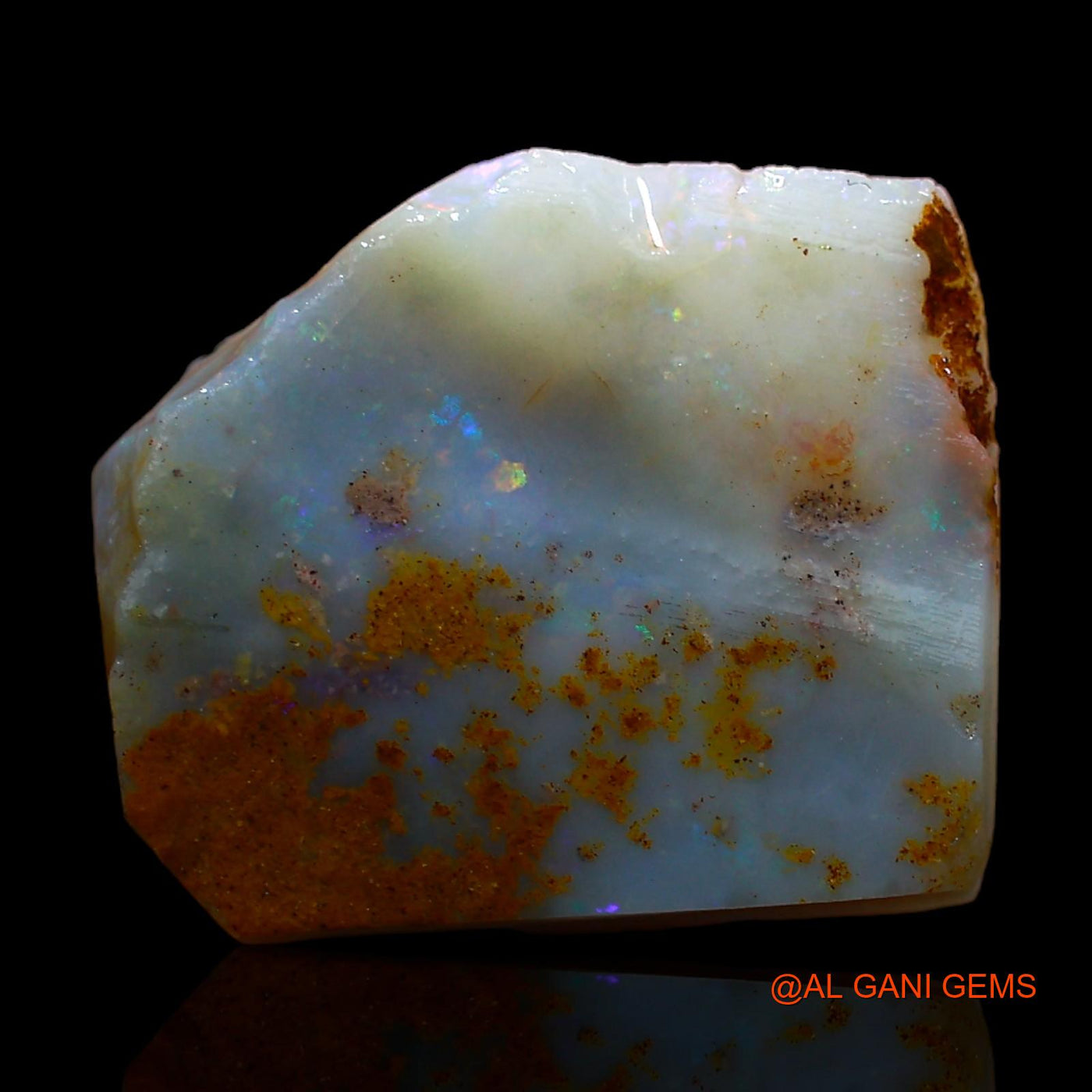 Natural Fire Opal Gemstone 12.00 Cts Loose Fancy Rough From Australia 17x15x5 mm RC-616