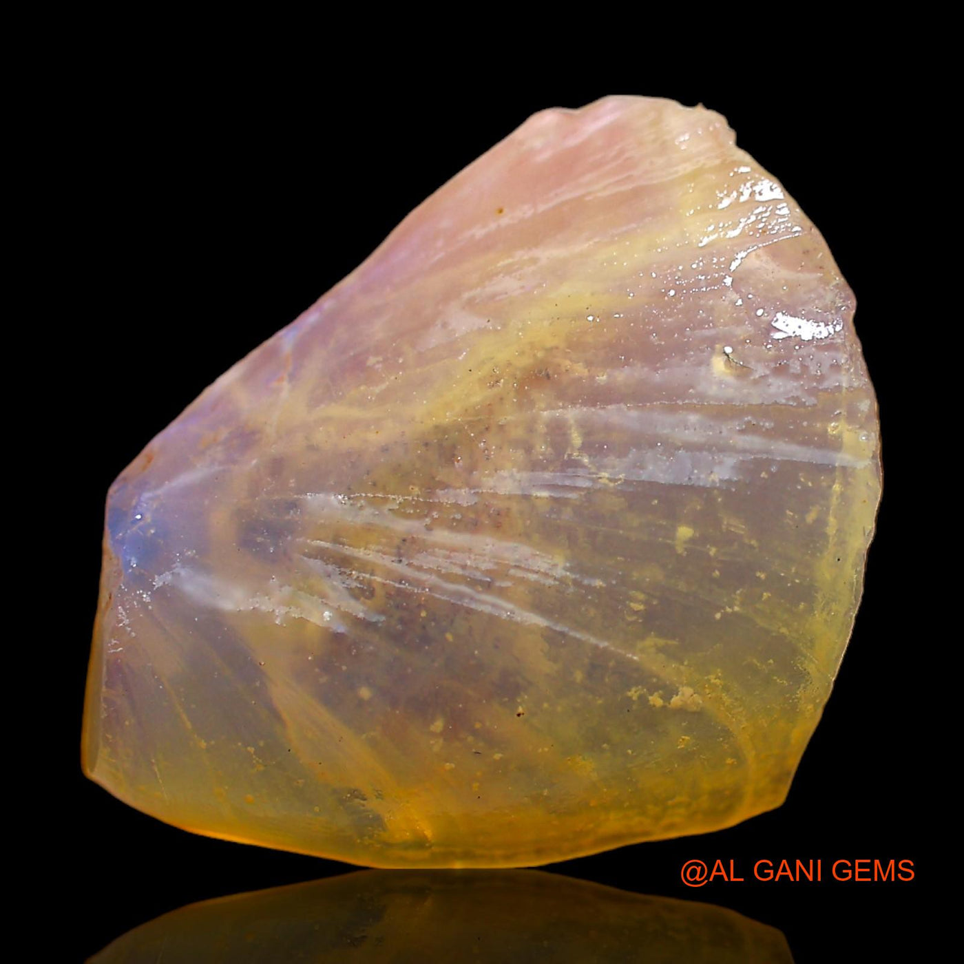 9.00 Cts Natural Australian Fire Opal Loose Gemstone Fancy Rough 21x18x6 mm RC-619