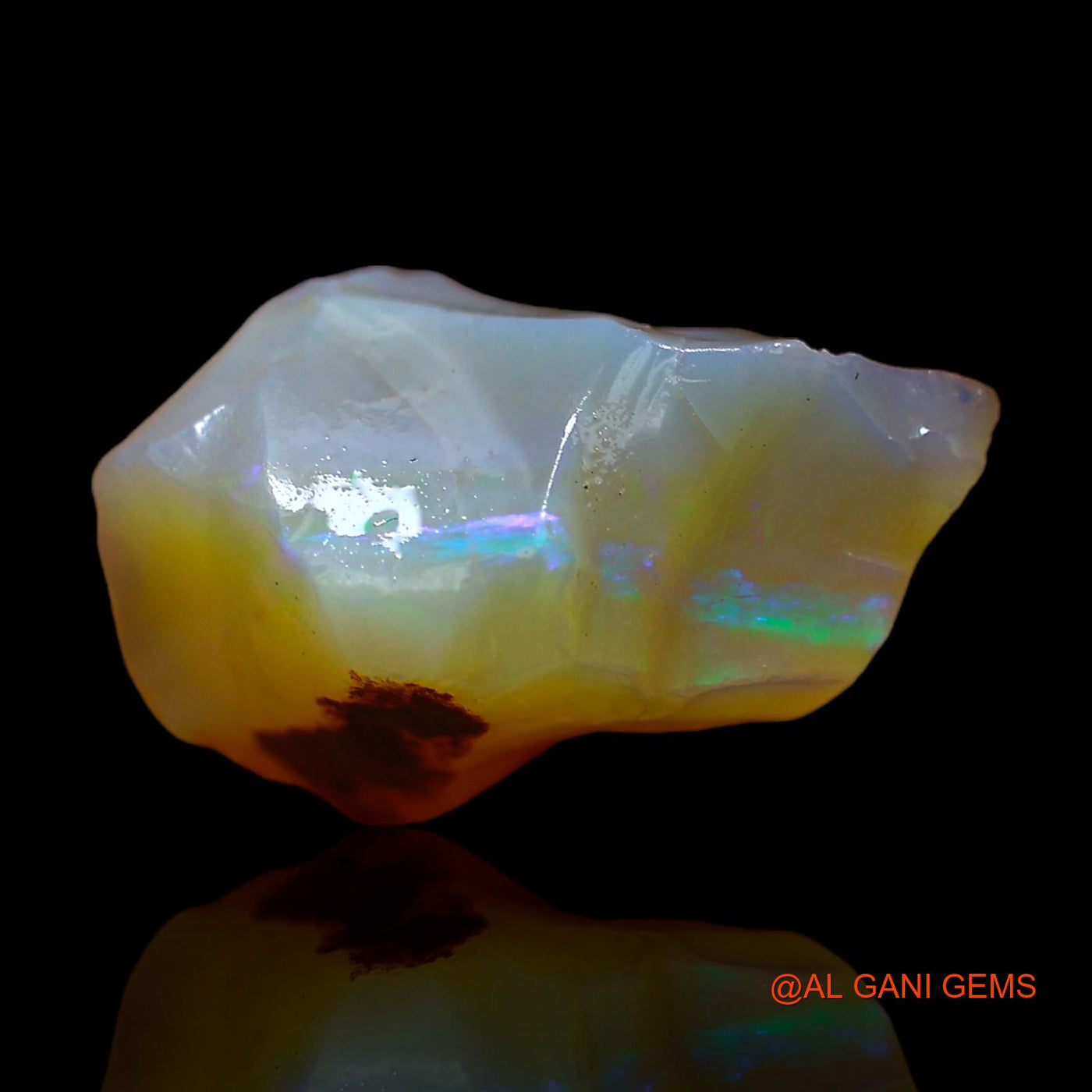 Natural Untreated Fire Opal Loose Gemstone Fancy Rough From Australia 9.00 Cts 18x12x11 mm RC-646
