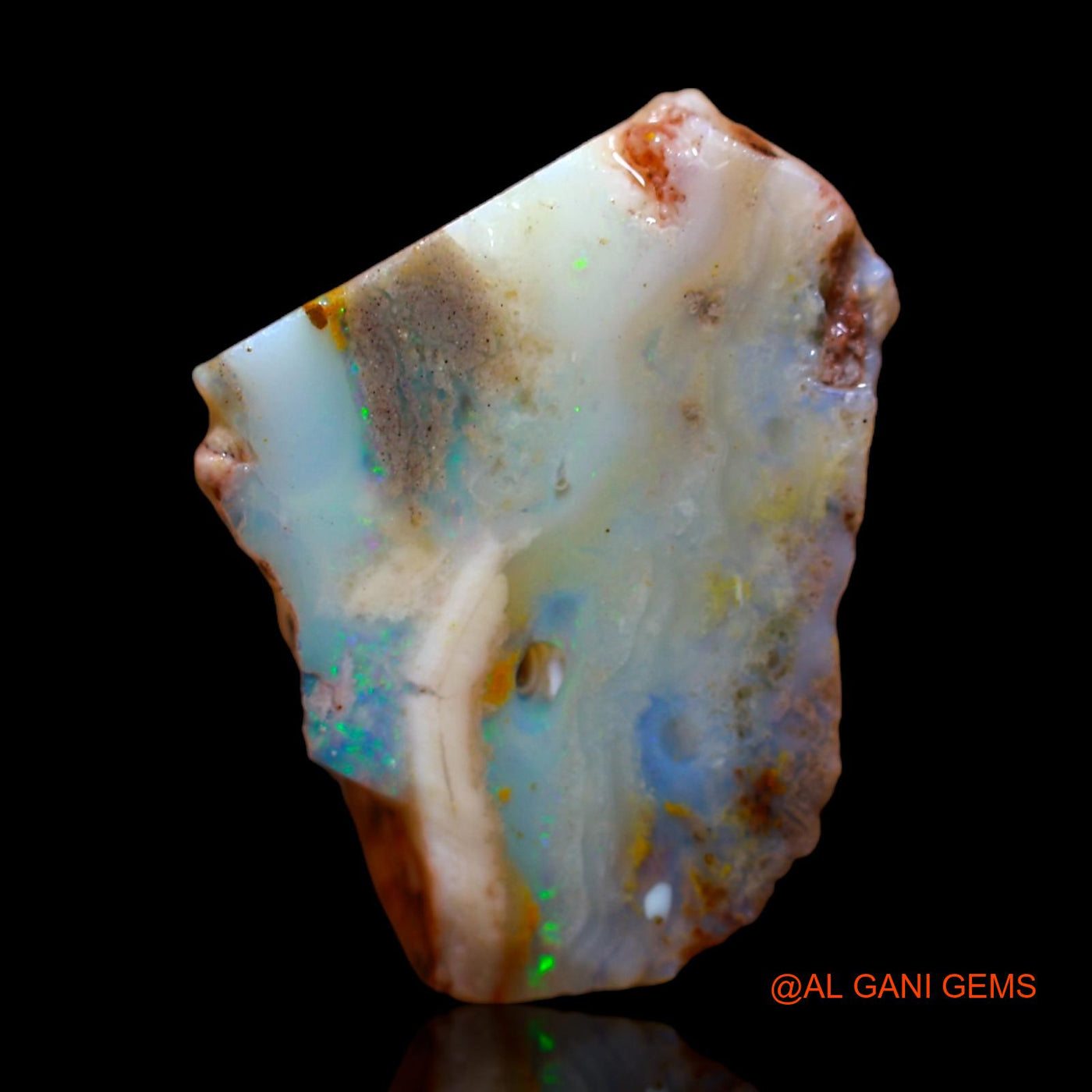 14.00 Cts Natural Australian Fire Opal Loose Gemstone Fancy Rough 20x15x2 mm RC-64