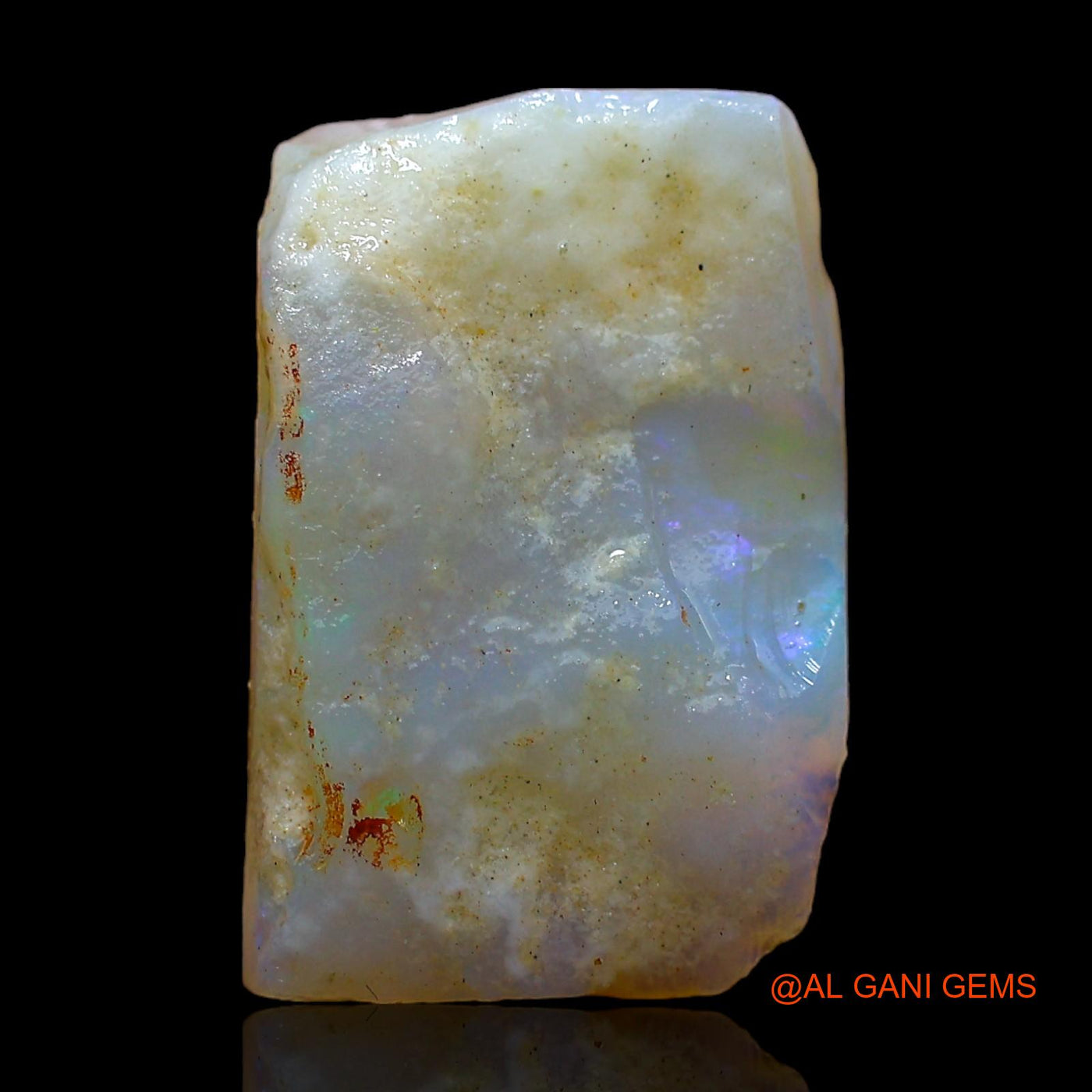 Natural Fire Opal Gemstone 7.00 Cts Loose Fancy Rough From Australia 17x11x5 mm RC-651