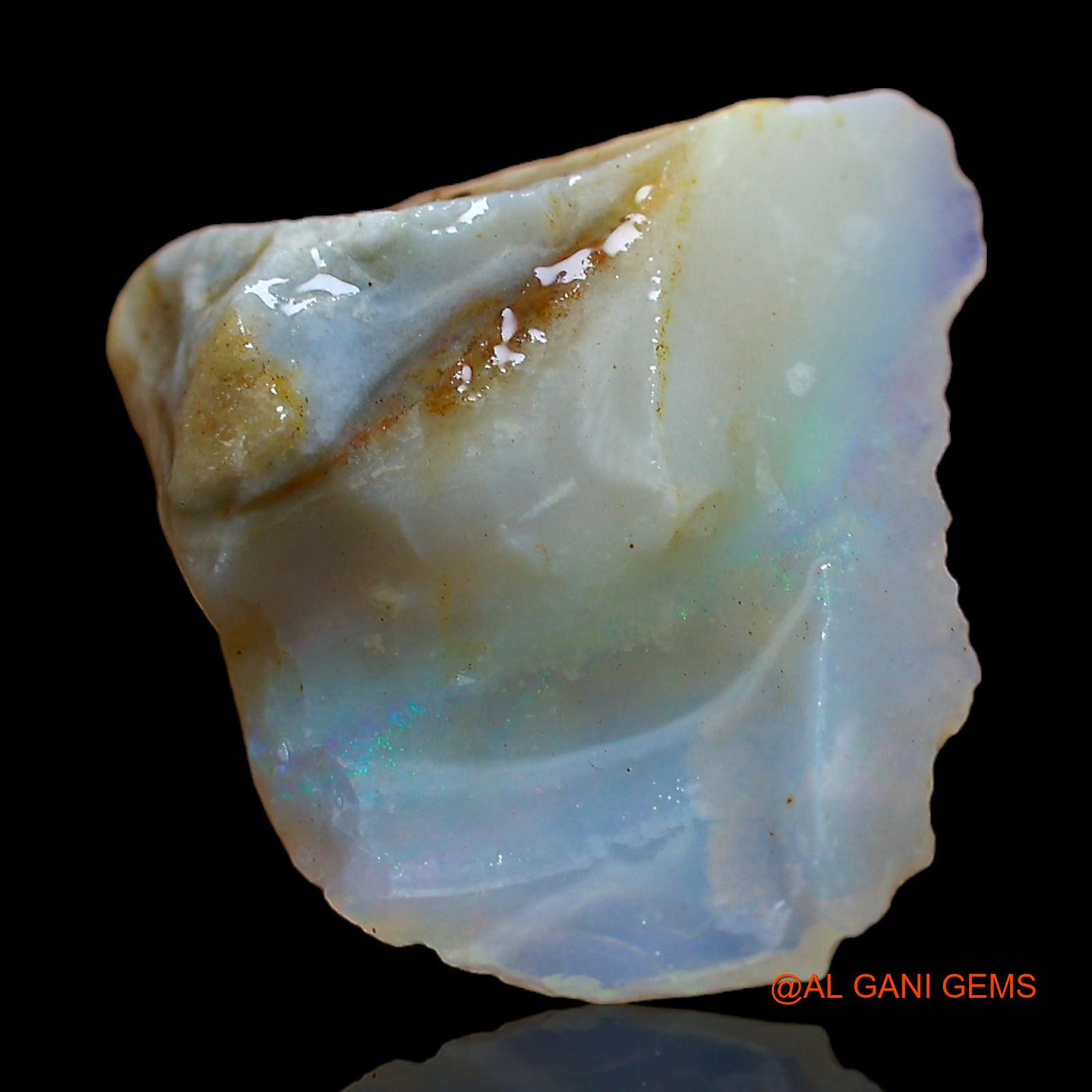 Natural Untreated Fire Opal Loose Gemstone Fancy Rough From Australia 6.00 Cts 15x15x6 mm RC-659