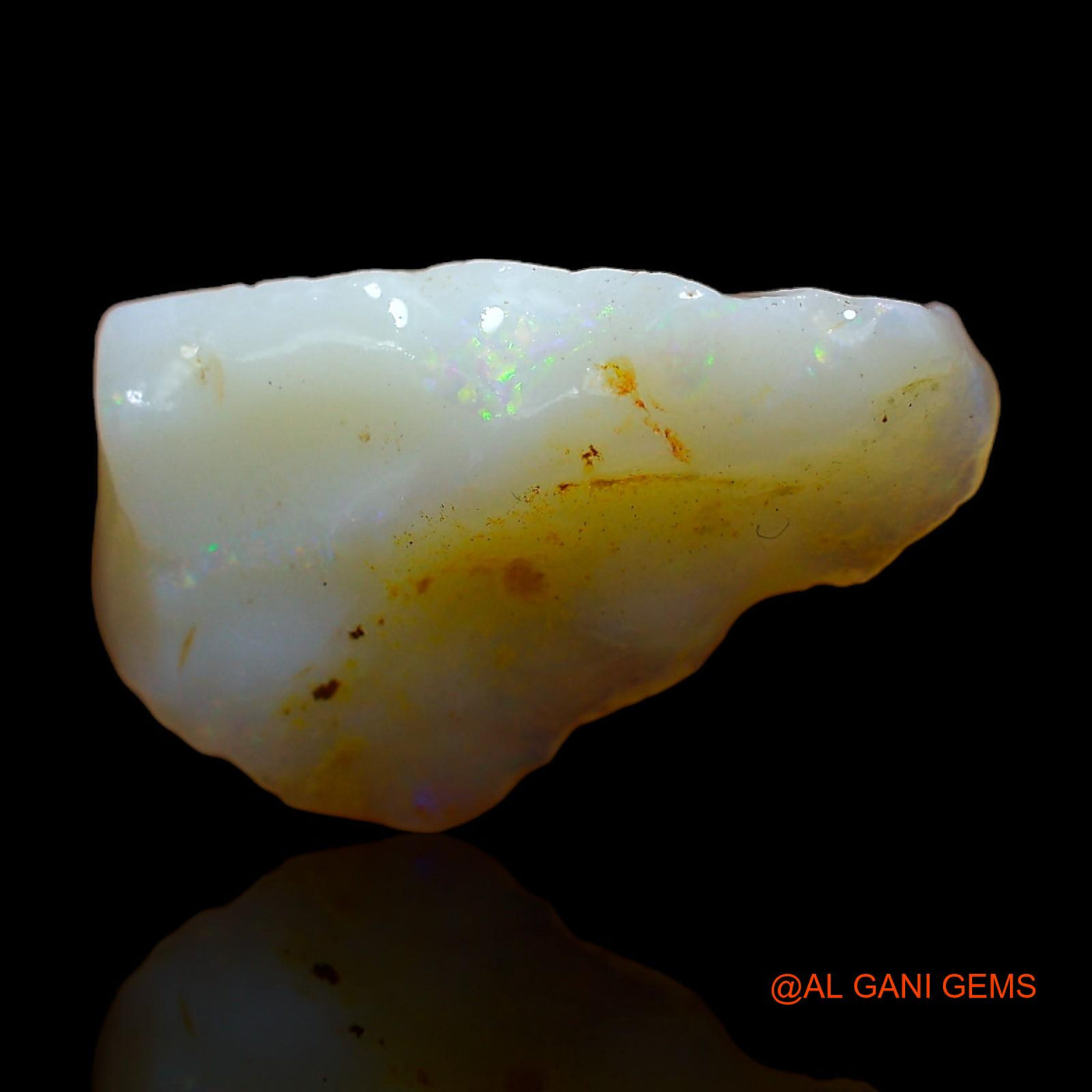 Natural Untreated Fire Opal Loose Gemstone Fancy Rough From Australia 4.00 Cts 18x11x5 mm RC-660