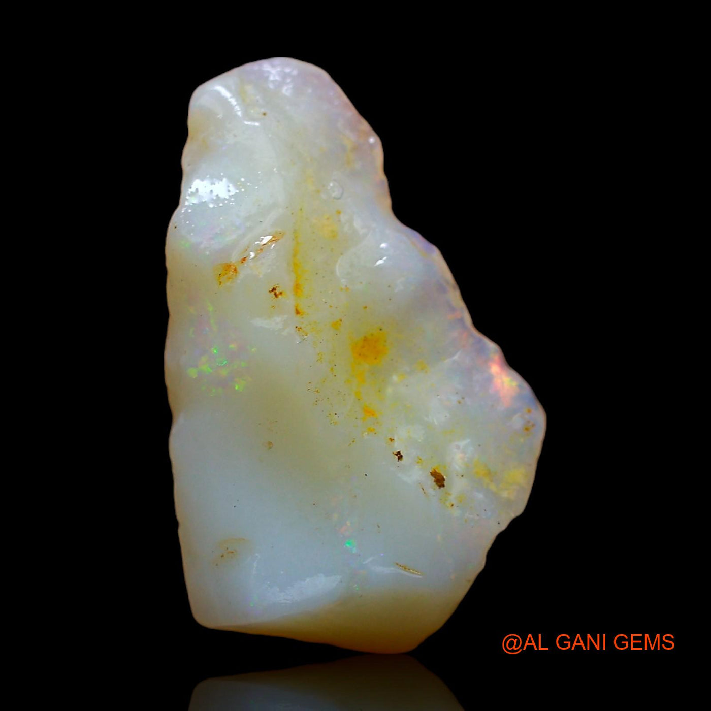 Natural Untreated Fire Opal Loose Gemstone Fancy Rough From Australia 4.00 Cts 18x11x5 mm RC-660