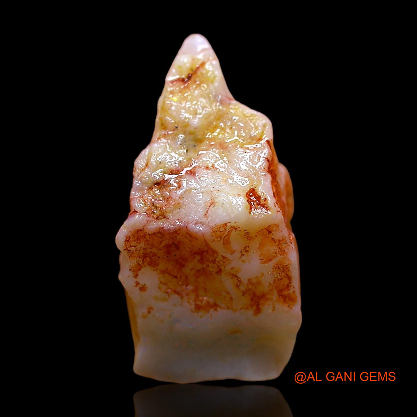 Natural Fire Opal Gemstone 6.00 Cts Loose Fancy Rough From Australia 18x9x7 mm RC-673
