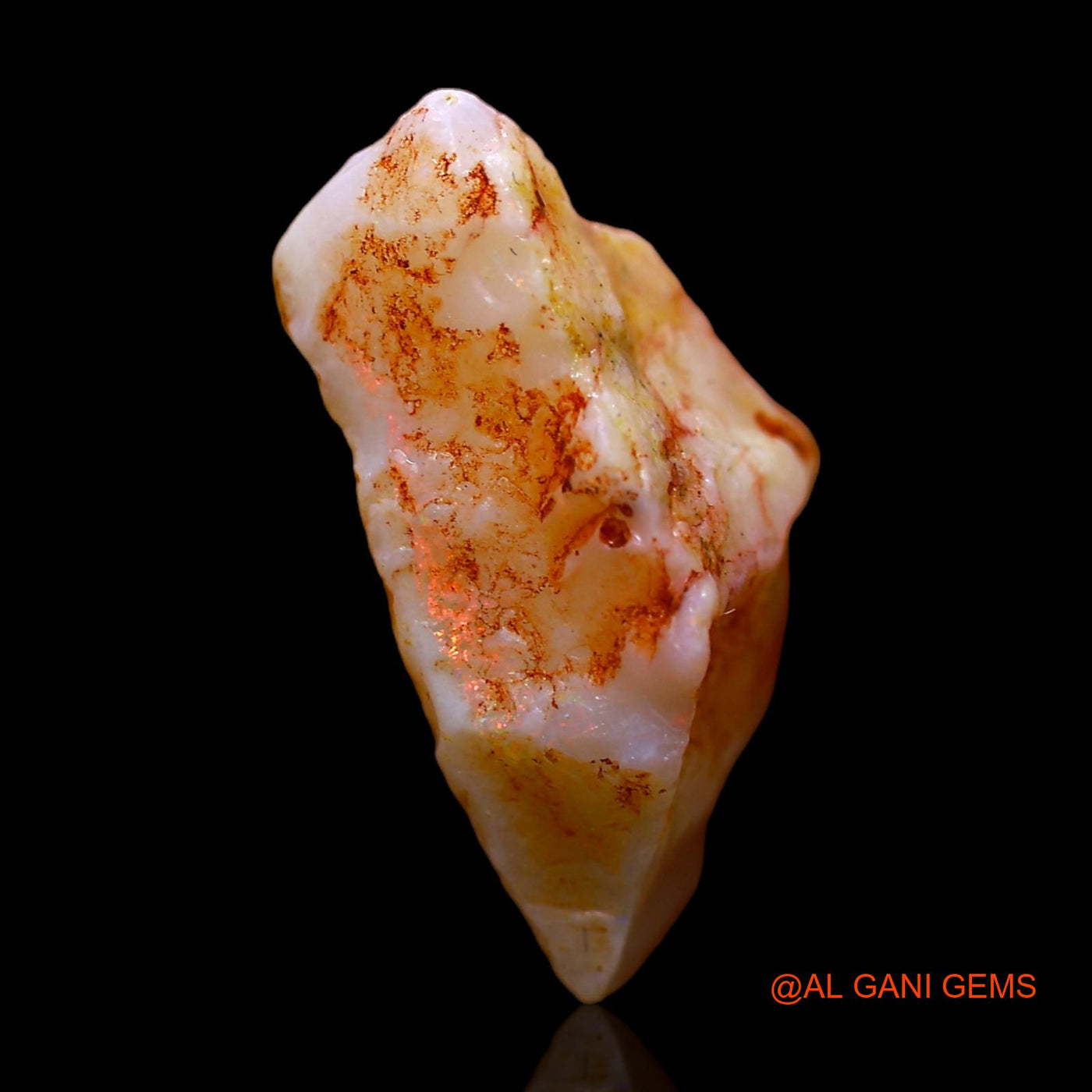 Natural Fire Opal Gemstone 6.00 Cts Loose Fancy Rough From Australia 18x9x7 mm RC-673