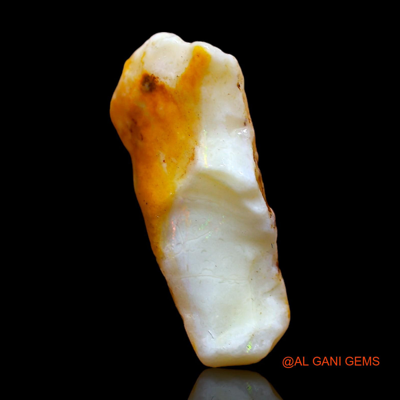Natural Fire Opal Gemstone 6.00 Cts Loose Fancy Rough From Australia 19x10x7 mm RC-674