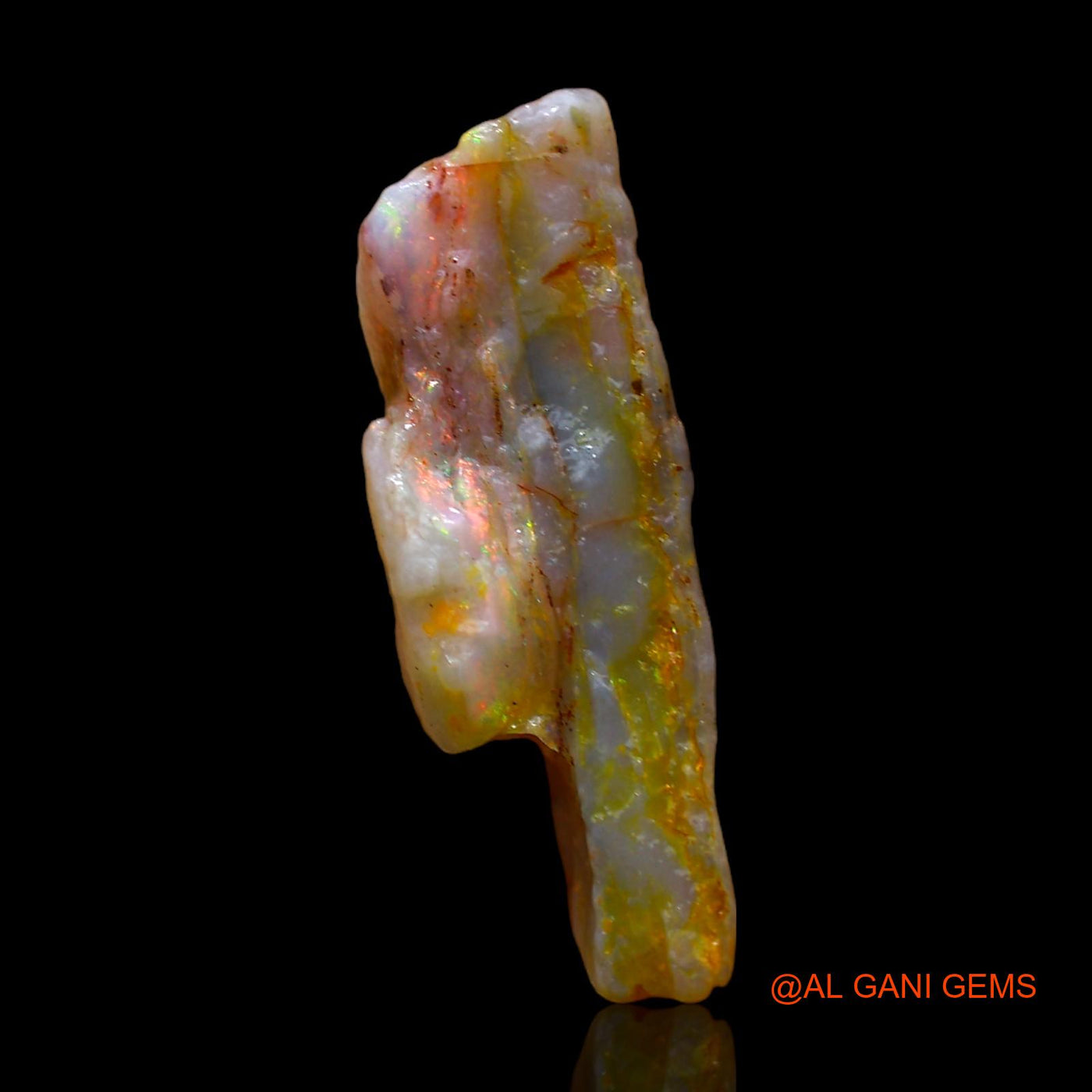 5.00 Cts Natural Australian Fire Opal Loose Gemstone Fancy Rough 18x9x6 mm RC-675