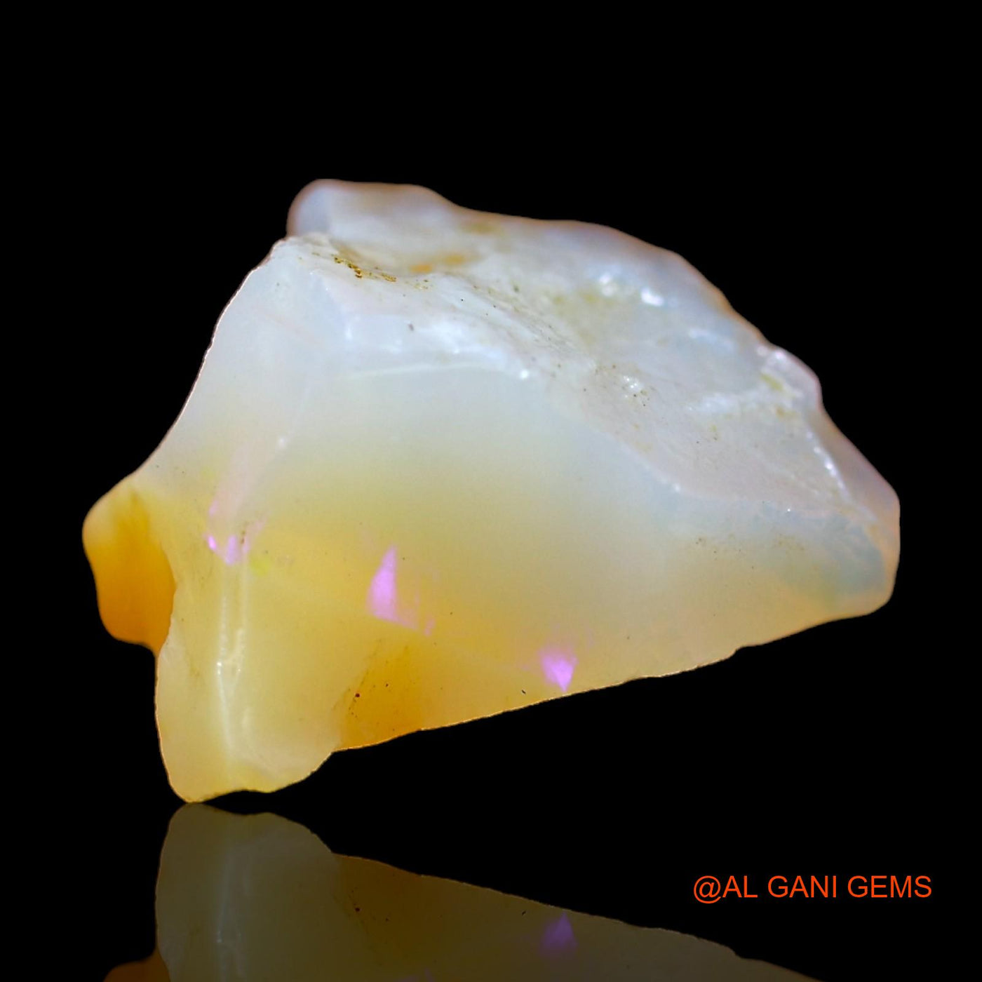 Natural Untreated Fire Opal Loose Gemstone Fancy Rough From Australia 8.00 Cts 15x13x8 mm RC-696