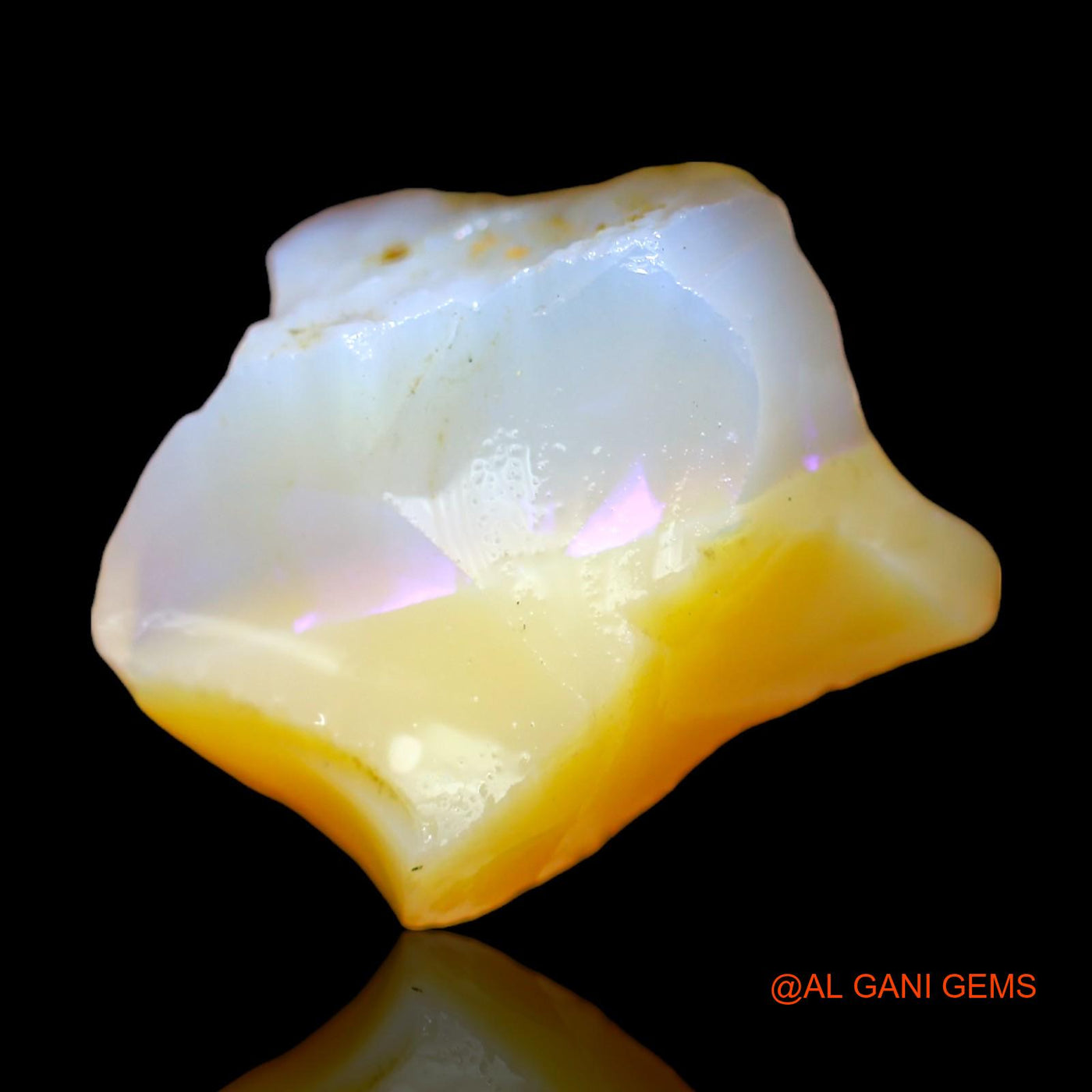 Natural Untreated Fire Opal Loose Gemstone Fancy Rough From Australia 8.00 Cts 15x13x8 mm RC-696