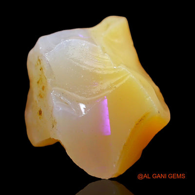 Natural Untreated Fire Opal Loose Gemstone Fancy Rough From Australia 8.00 Cts 15x13x8 mm RC-696