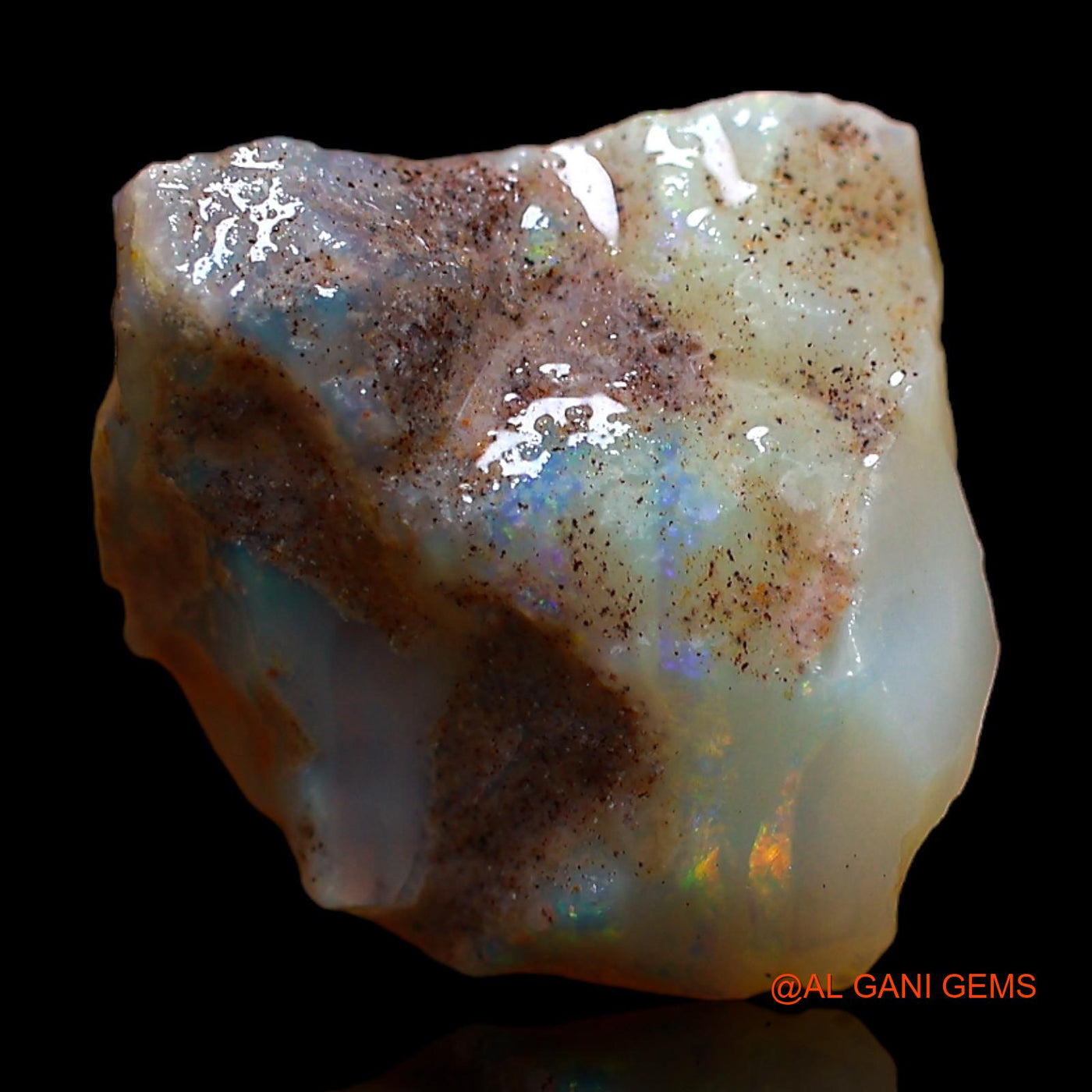 Natural Untreated Fire Opal Loose Gemstone Fancy Rough From Australia 4.00 Cts 13x13x5 mm RC-724