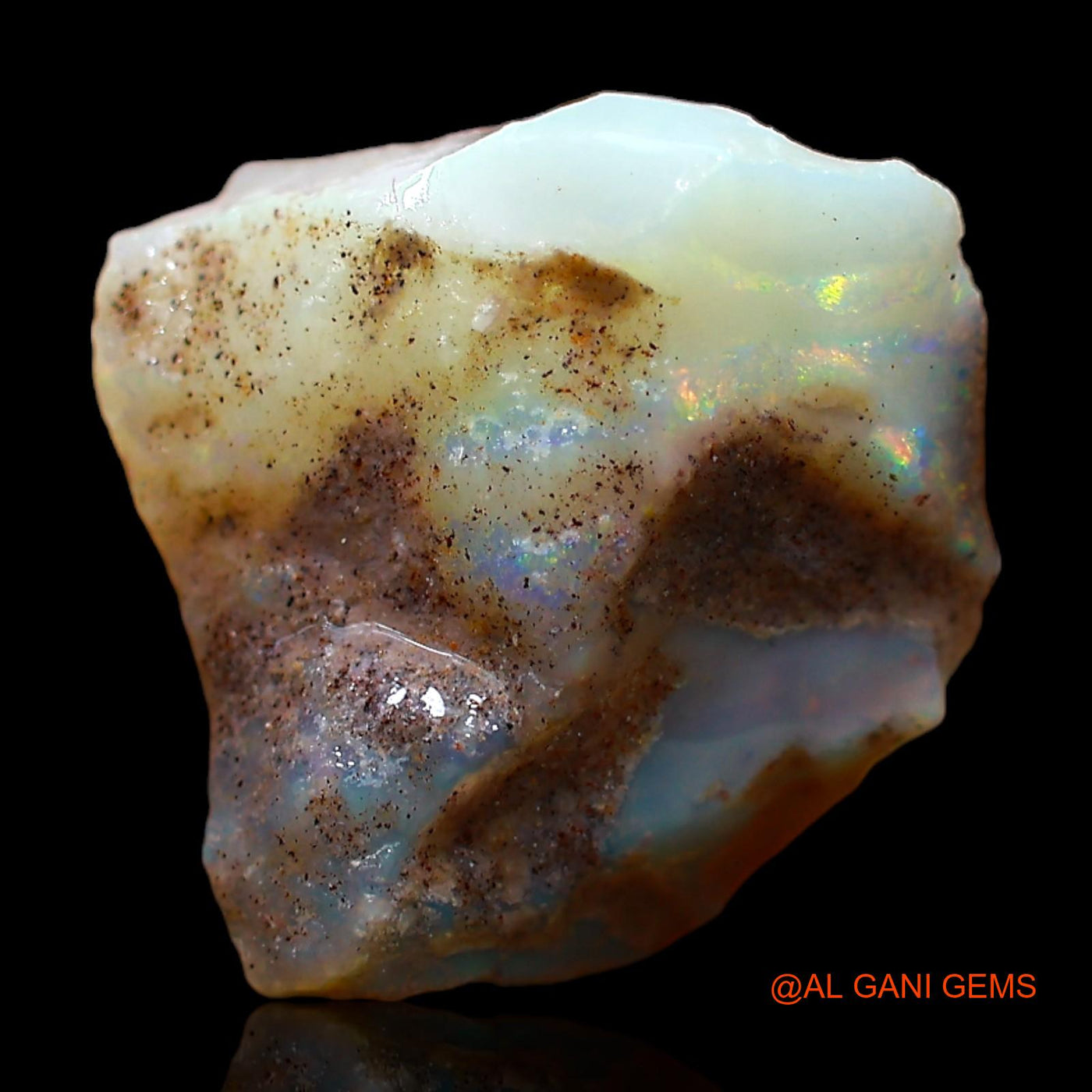 Natural Untreated Fire Opal Loose Gemstone Fancy Rough From Australia 4.00 Cts 13x13x5 mm RC-724
