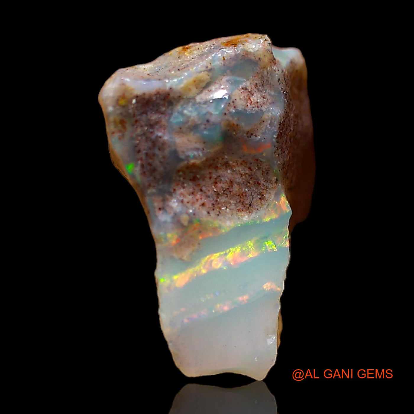 Natural Untreated Fire Opal Loose Gemstone Fancy Rough From Australia 4.00 Cts 13x13x5 mm RC-724