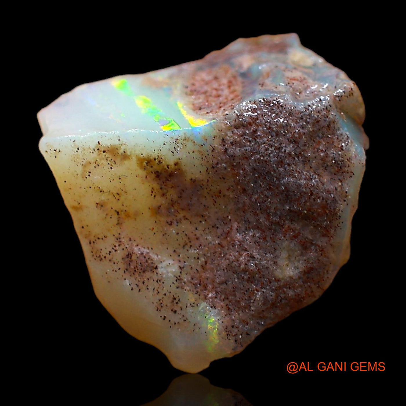 Natural Untreated Fire Opal Loose Gemstone Fancy Rough From Australia 4.00 Cts 13x13x5 mm RC-724