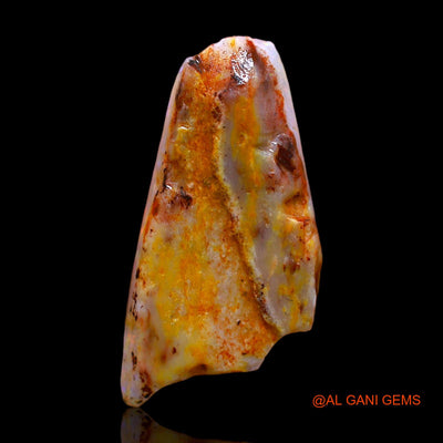 Natural Untreated Fire Opal Loose Gemstone Fancy Rough From Australia 7.00 Cts 23x11x4 mm RC-72