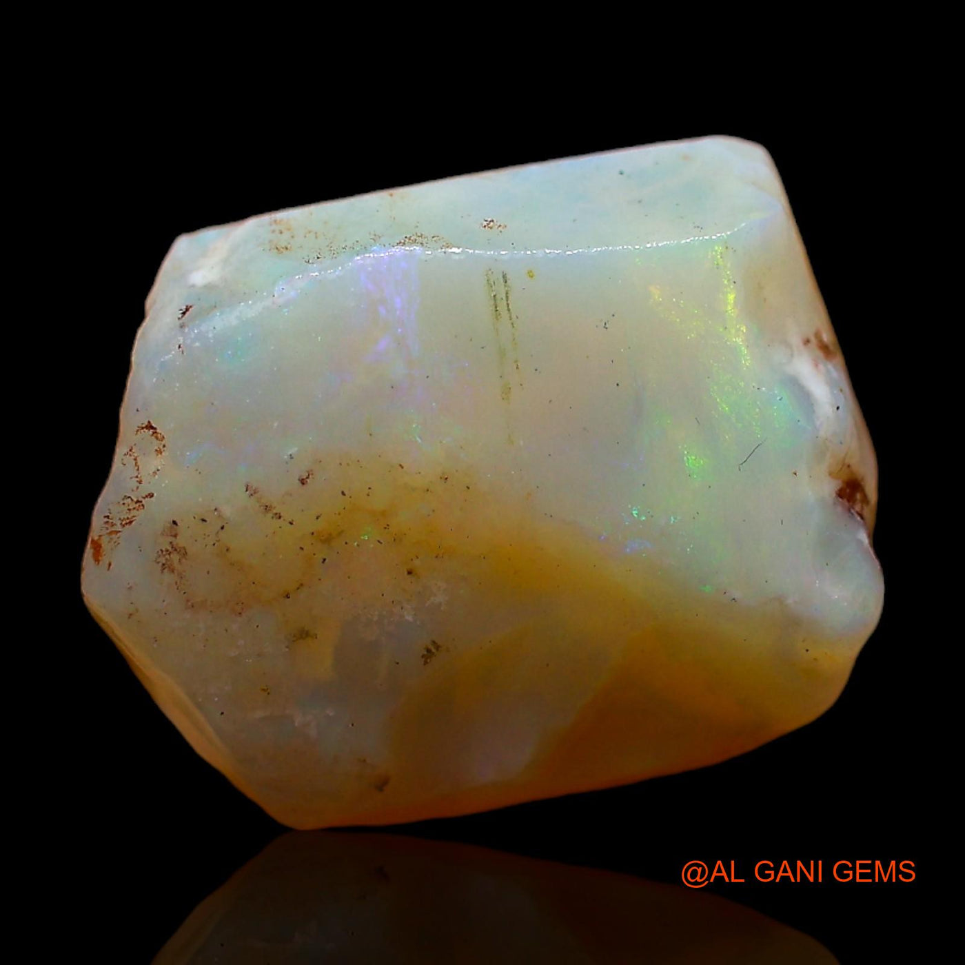 Natural Untreated Fire Opal Loose Gemstone Fancy Rough From Australia 3.00 Cts 14x11x3 mm RC-738