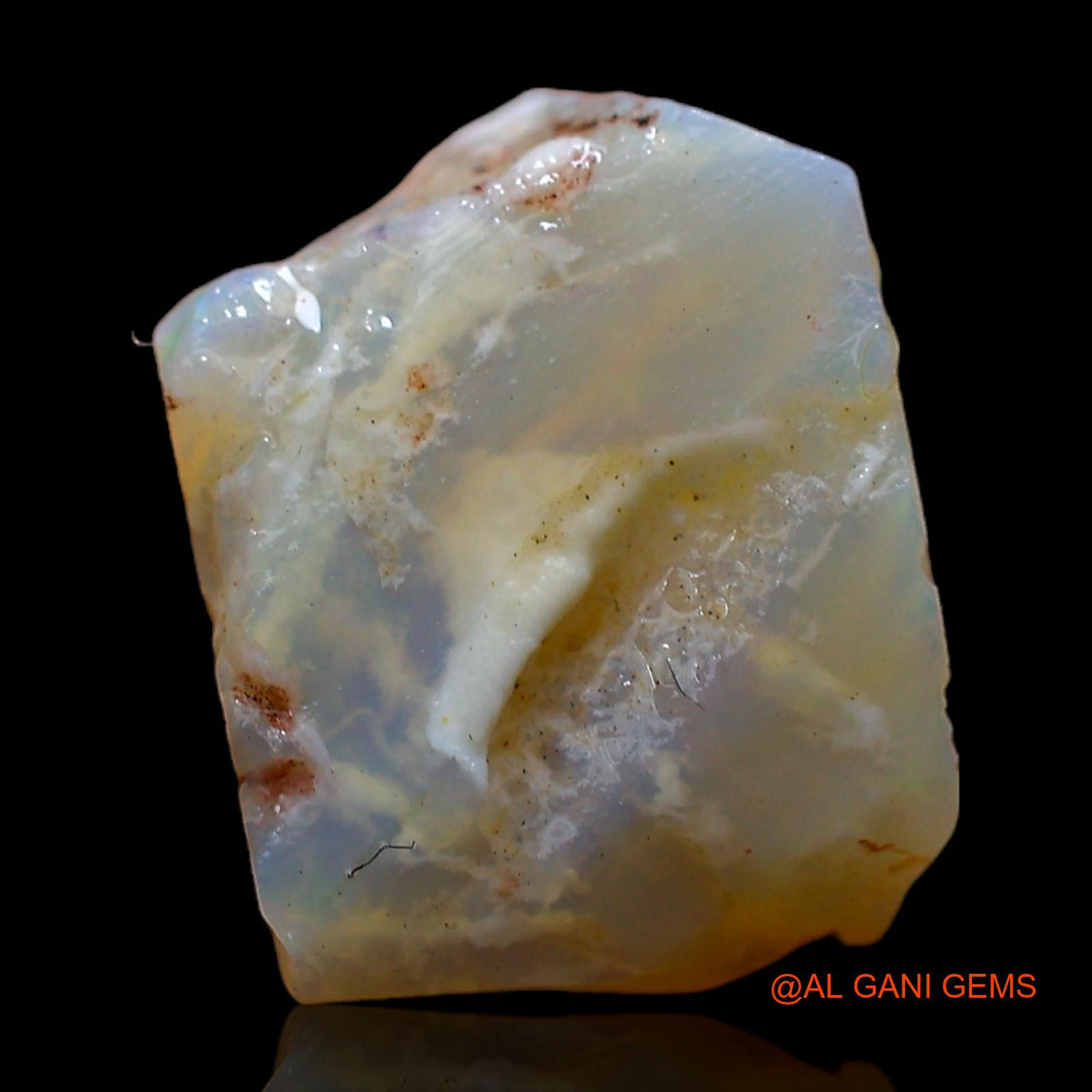 Natural Untreated Fire Opal Loose Gemstone Fancy Rough From Australia 3.00 Cts 14x11x3 mm RC-738