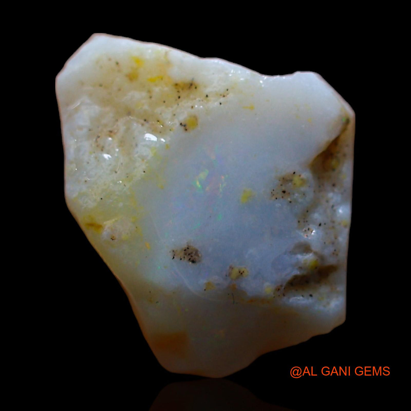 Natural Untreated Fire Opal Loose Gemstone Fancy Rough From Australia 4.00 Cts 13x11x4 mm RC-754