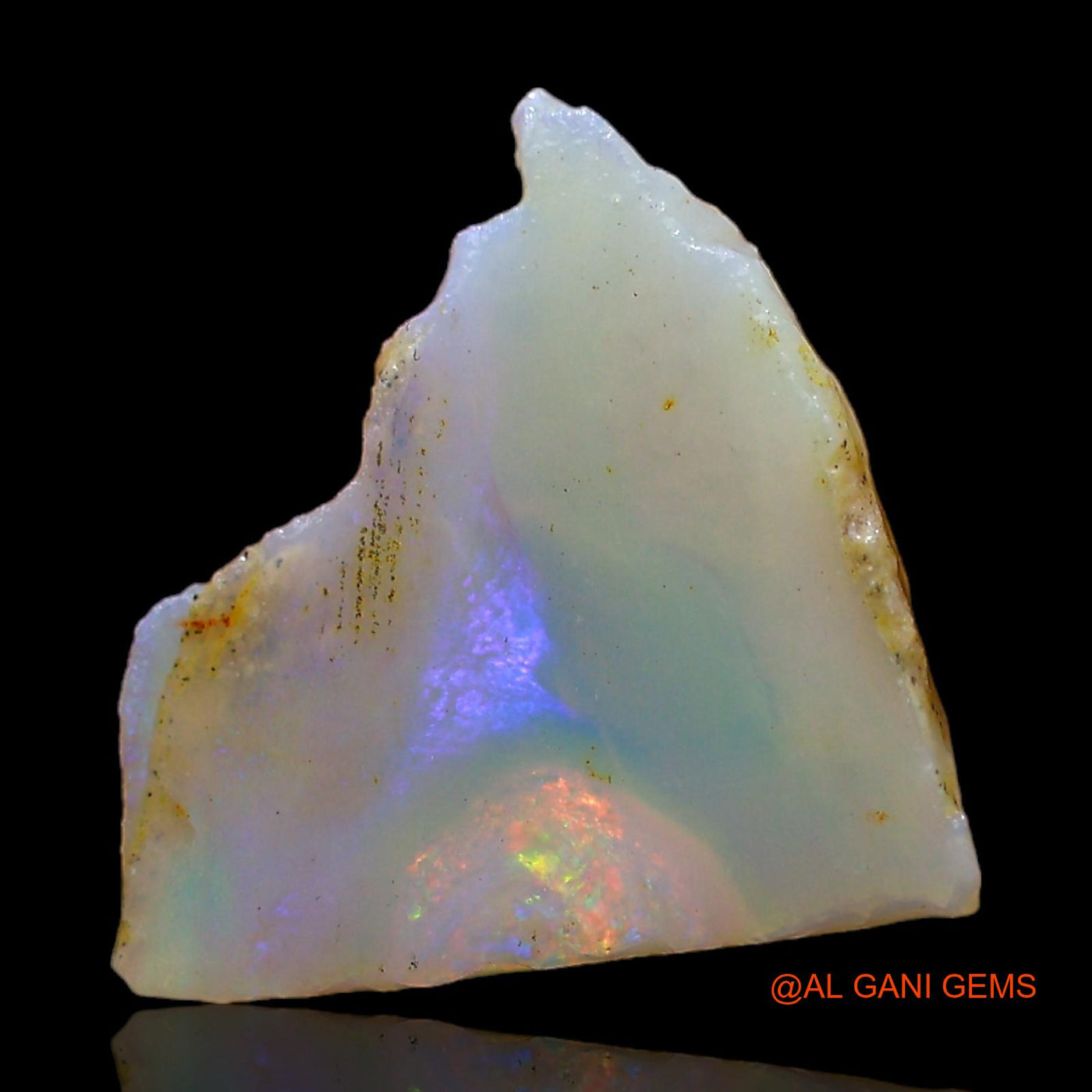 Natural Untreated Fire Opal Loose Gemstone Fancy Rough From Australia 2.00 Cts 13x12x3 mm RC-755