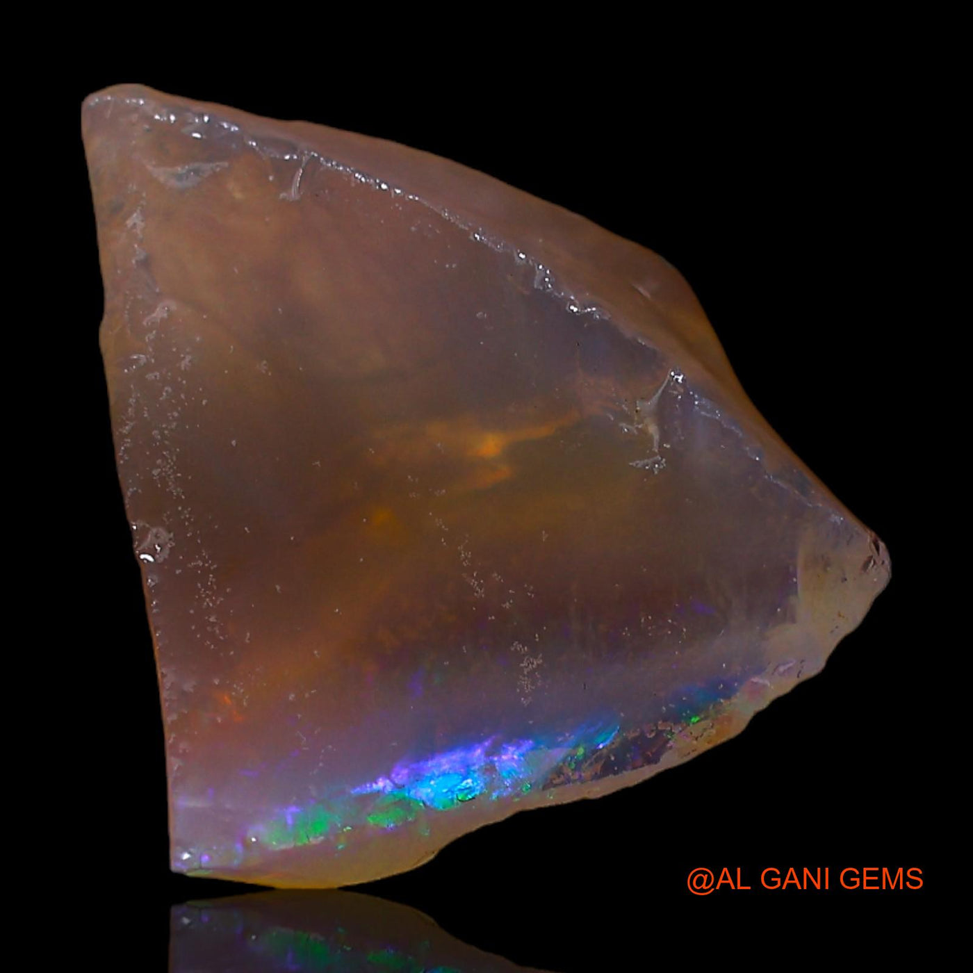 Natural Untreated Fire Opal Loose Gemstone Fancy Rough From Australia 3.00 Cts 13x11x5 mm RC-759