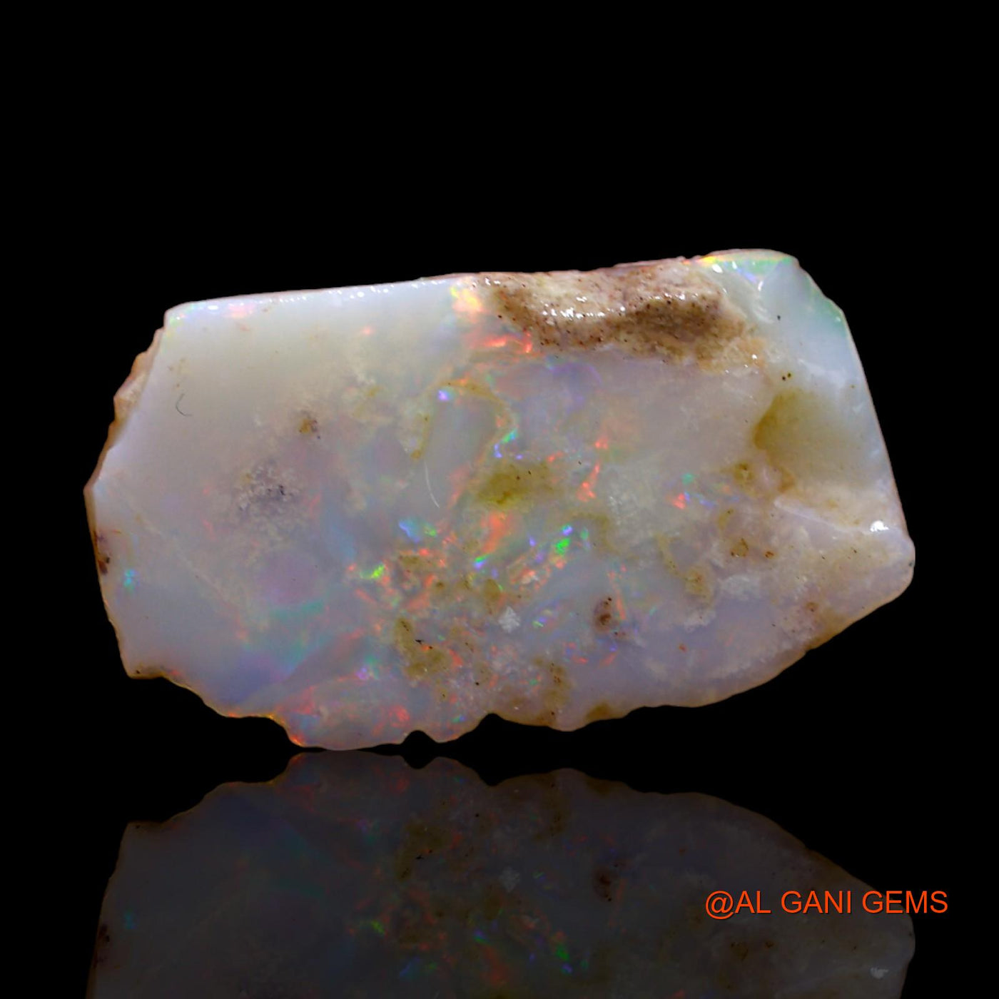 Natural Fire Opal Gemstone 5.00 Cts Loose Fancy Rough From Australia 20x12x3 mm RC-75