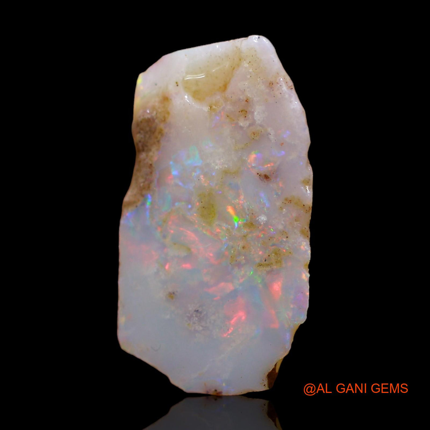 Natural Fire Opal Gemstone 5.00 Cts Loose Fancy Rough From Australia 20x12x3 mm RC-75