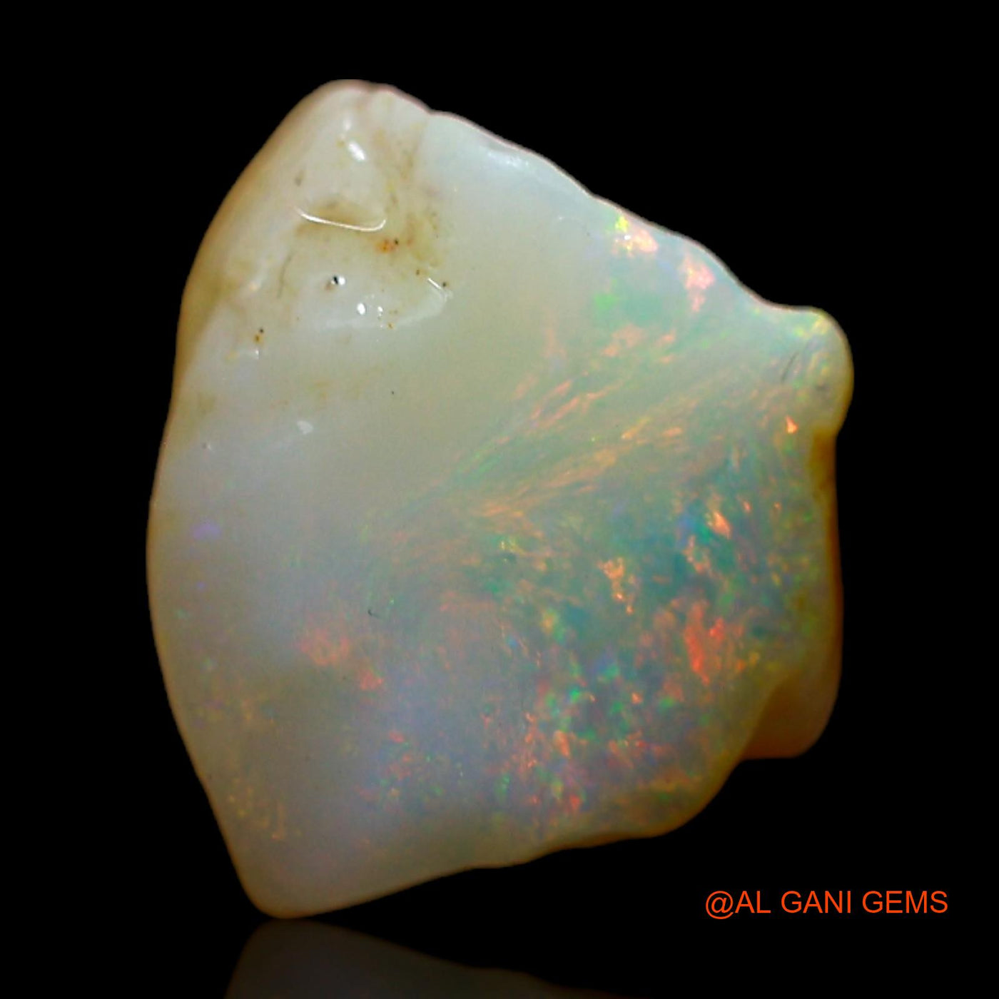 Natural Fire Opal Gemstone 3.00 Cts Loose Fancy Rough From Australia 9x8x7 mm RC-798