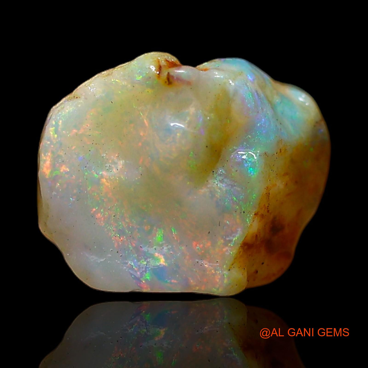 Natural Fire Opal Gemstone 3.00 Cts Loose Fancy Rough From Australia 9x8x7 mm RC-798