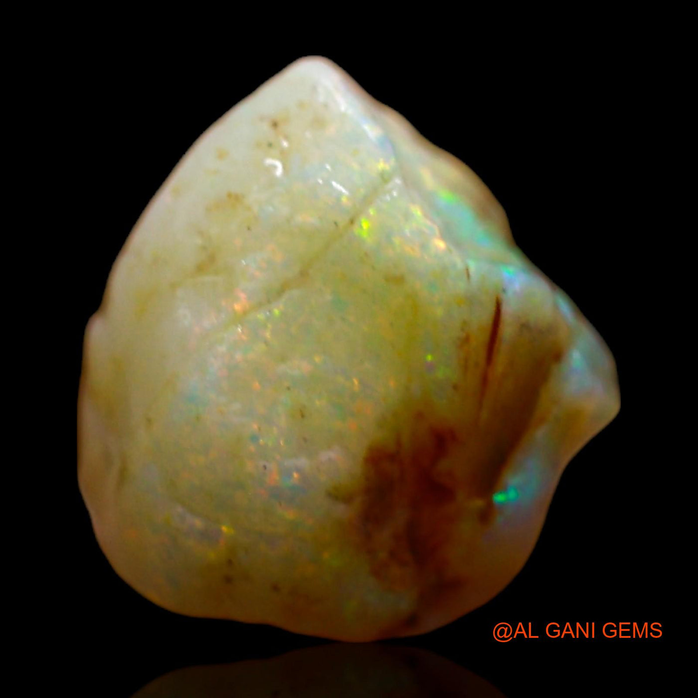 Natural Fire Opal Gemstone 3.00 Cts Loose Fancy Rough From Australia 9x8x7 mm RC-798