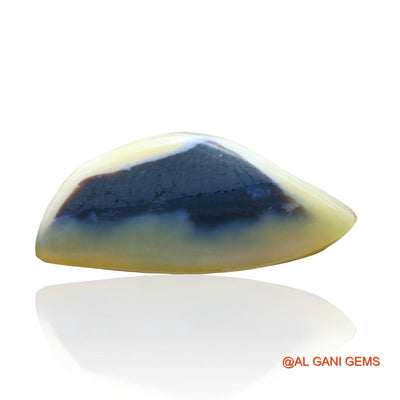 51.00 Cts Natural Australian Black Opal Fancy Cabochon Loose Gemstone For Jewelry 47x21x7 mm RC-7