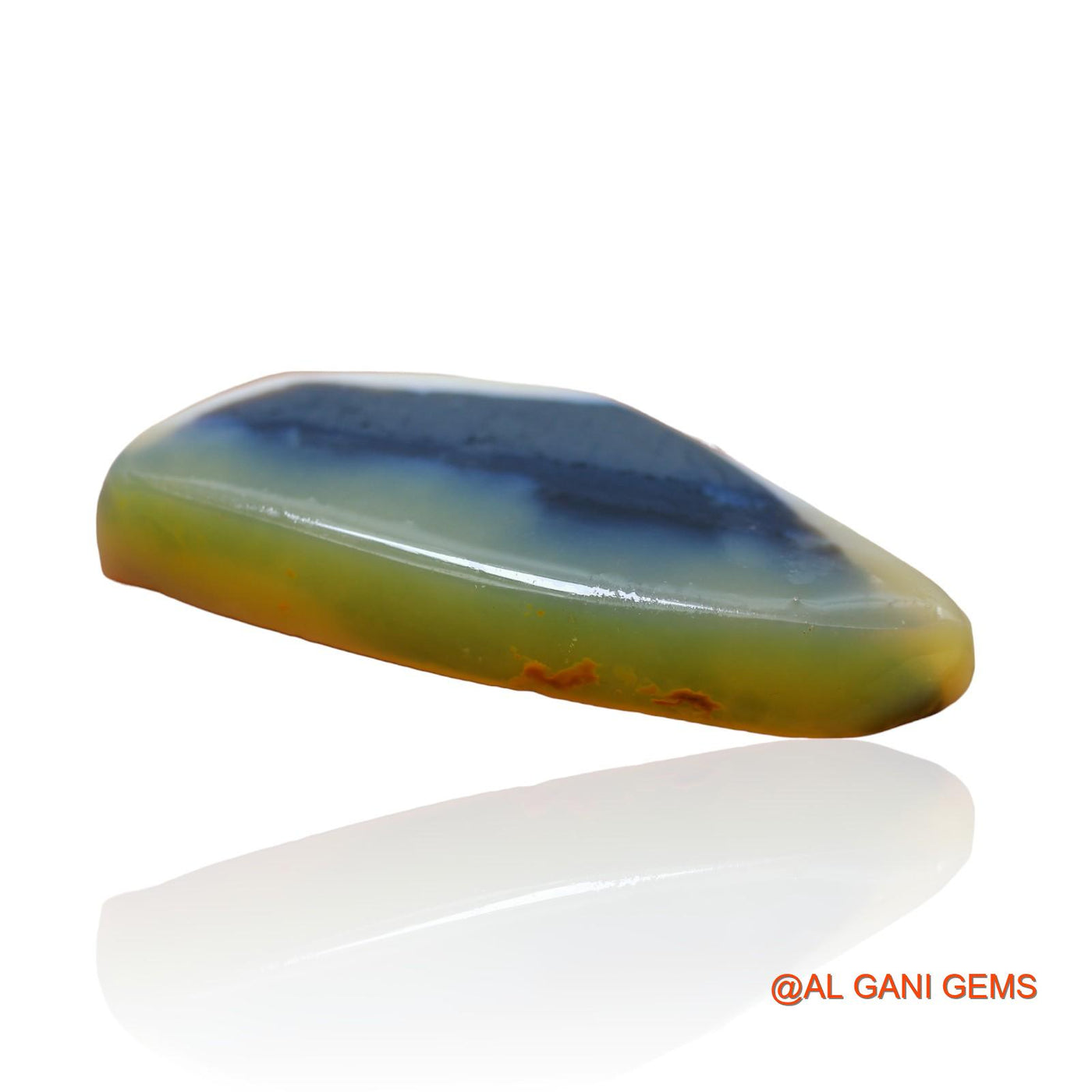 51.00 Cts Natural Australian Black Opal Fancy Cabochon Loose Gemstone For Jewelry 47x21x7 mm RC-7