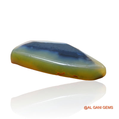 51.00 Cts Natural Australian Black Opal Fancy Cabochon Loose Gemstone For Jewelry 47x21x7 mm RC-7