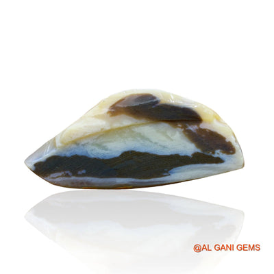 51.00 Cts Natural Australian Black Opal Fancy Cabochon Loose Gemstone For Jewelry 47x21x7 mm RC-7