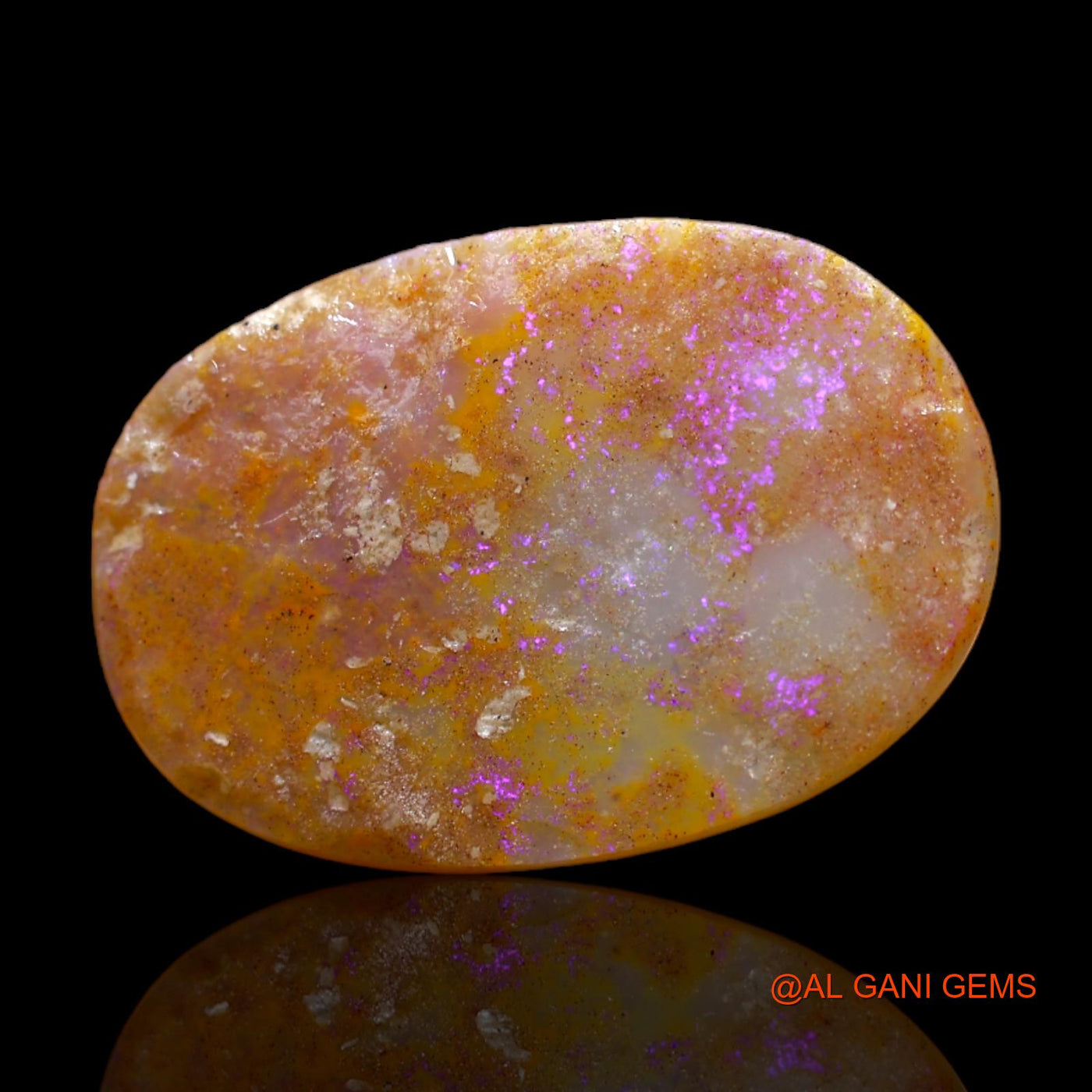Natural Untreated Fire Opal Loose Gemstone Oval Rough From Australia 7.00 Cts 23x15x2 mm RC-803