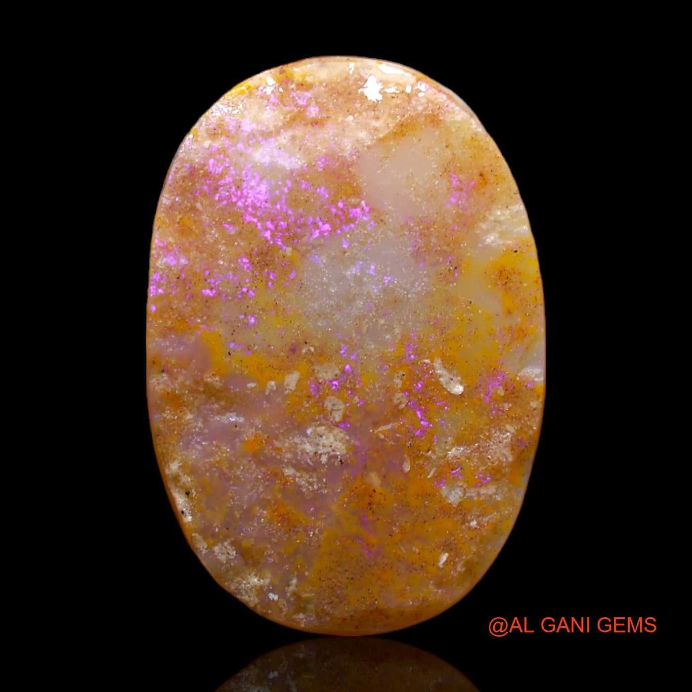 Natural Untreated Fire Opal Loose Gemstone Oval Rough From Australia 7.00 Cts 23x15x2 mm RC-803