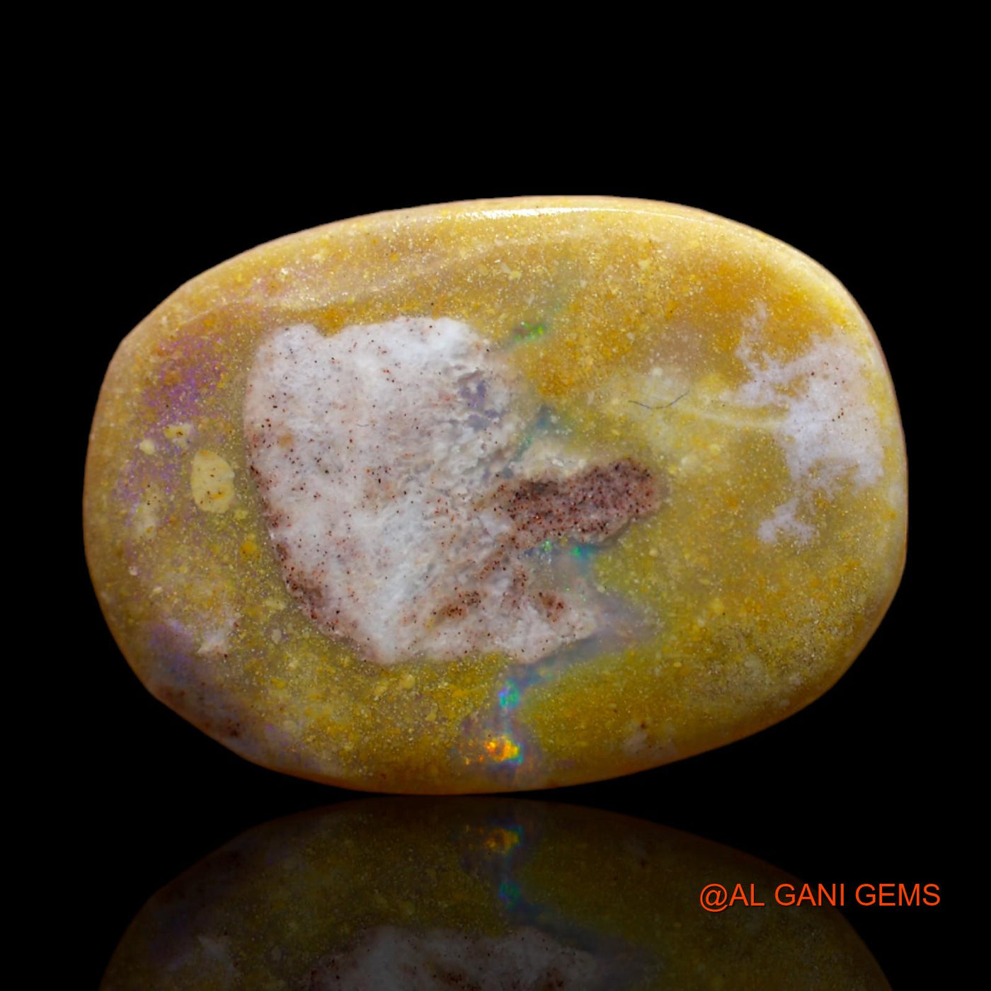 Natural Untreated Fire Opal Loose Gemstone Oval Rough From Australia 14.00 Cts 22x16x5 mm RC-804